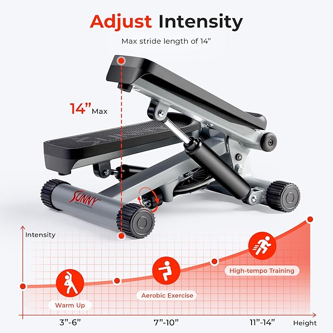 Sunny Health & Fitness Mini Steppers for Exercise at Home