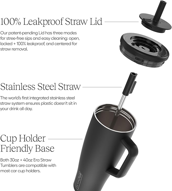 BrüMate Era 40 oz Tumbler with Handle and Straw