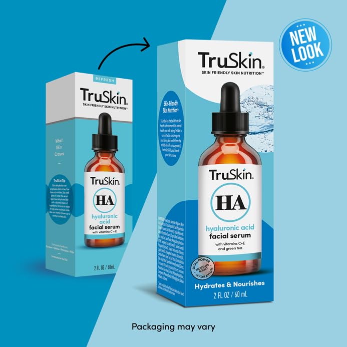 TruSkin Hyaluronic Acid Serum for Face + 7 Ultra Hydrating Ingredients
