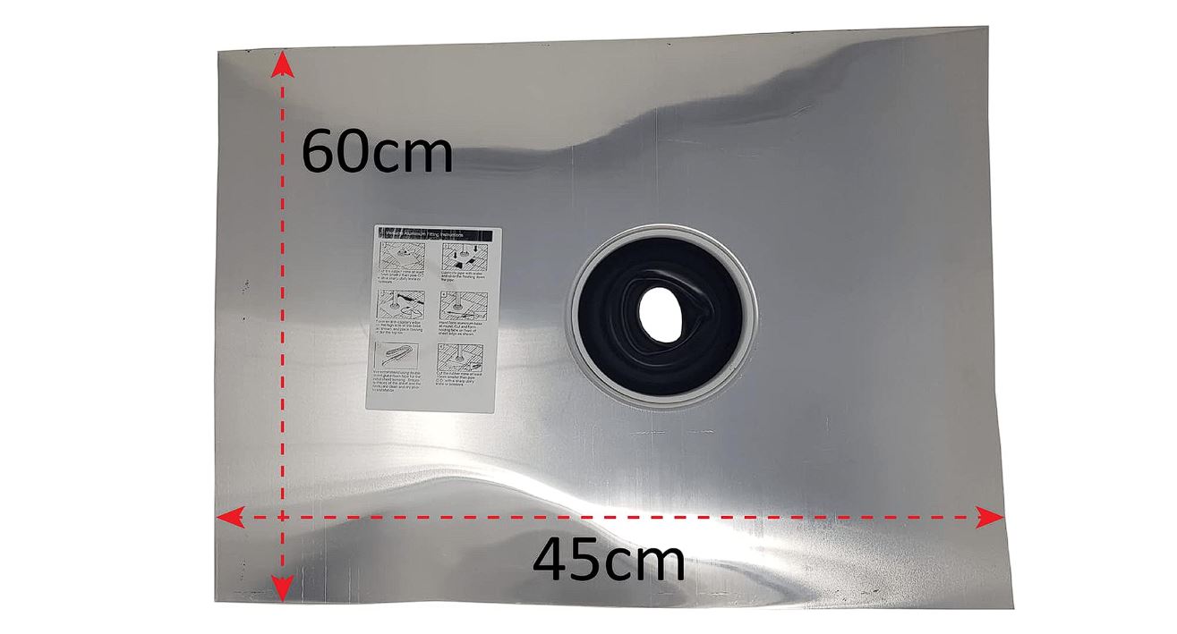 Roof Flashing for Tiled Roofs for flues and Pipes 110 mm - 200 mm Diameter