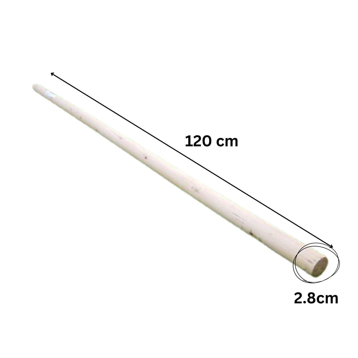 Shovel Handle, Wooden Handle Shaft Replacement for Rake, Hoe or Broom, Wooden Shaft for Mucking Out, Clearing Driveways, Gardens, Pathways
