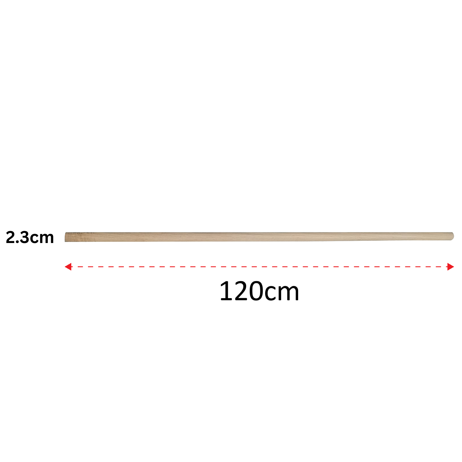 Shovel Handle, Wooden Handle Shaft Replacement for Rake, Hoe or Broom, Wooden Shaft for Mucking Out, Clearing Driveways, Gardens, Pathways