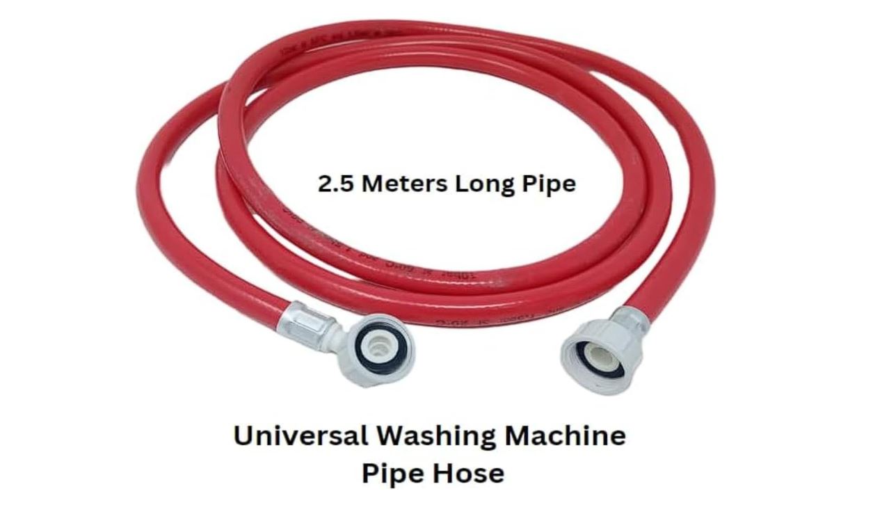 Universal Washing Machine Hot and Cold Water Fill Inlet Pipe Feed Hose
