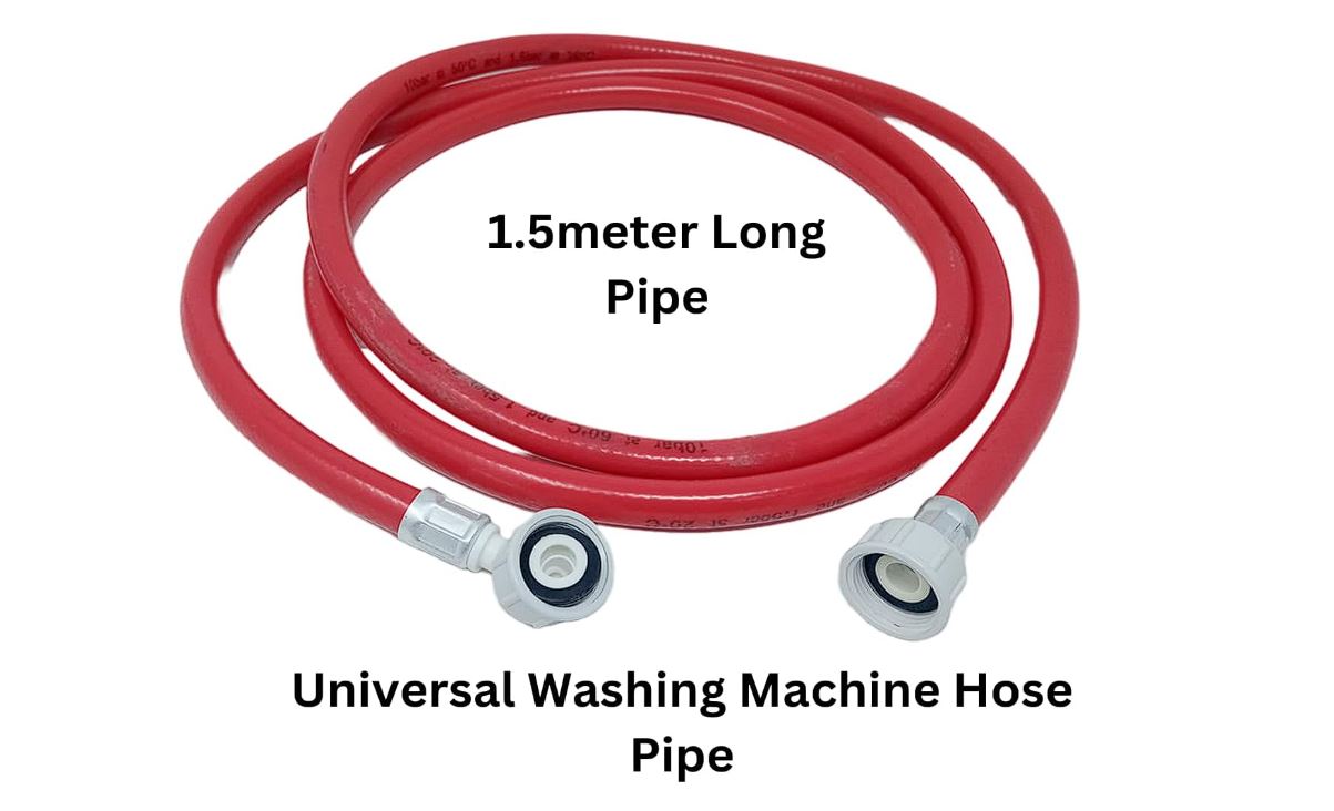 Universal Washing Machine Hot and Cold Water Fill Inlet Pipe Feed Hose