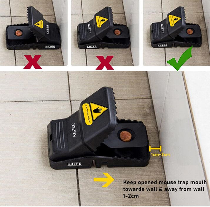 Mouse Traps- 6 Pcs Rat Traps-Reusable Indoor Outdoor Mouse Trap, Detachable Bait