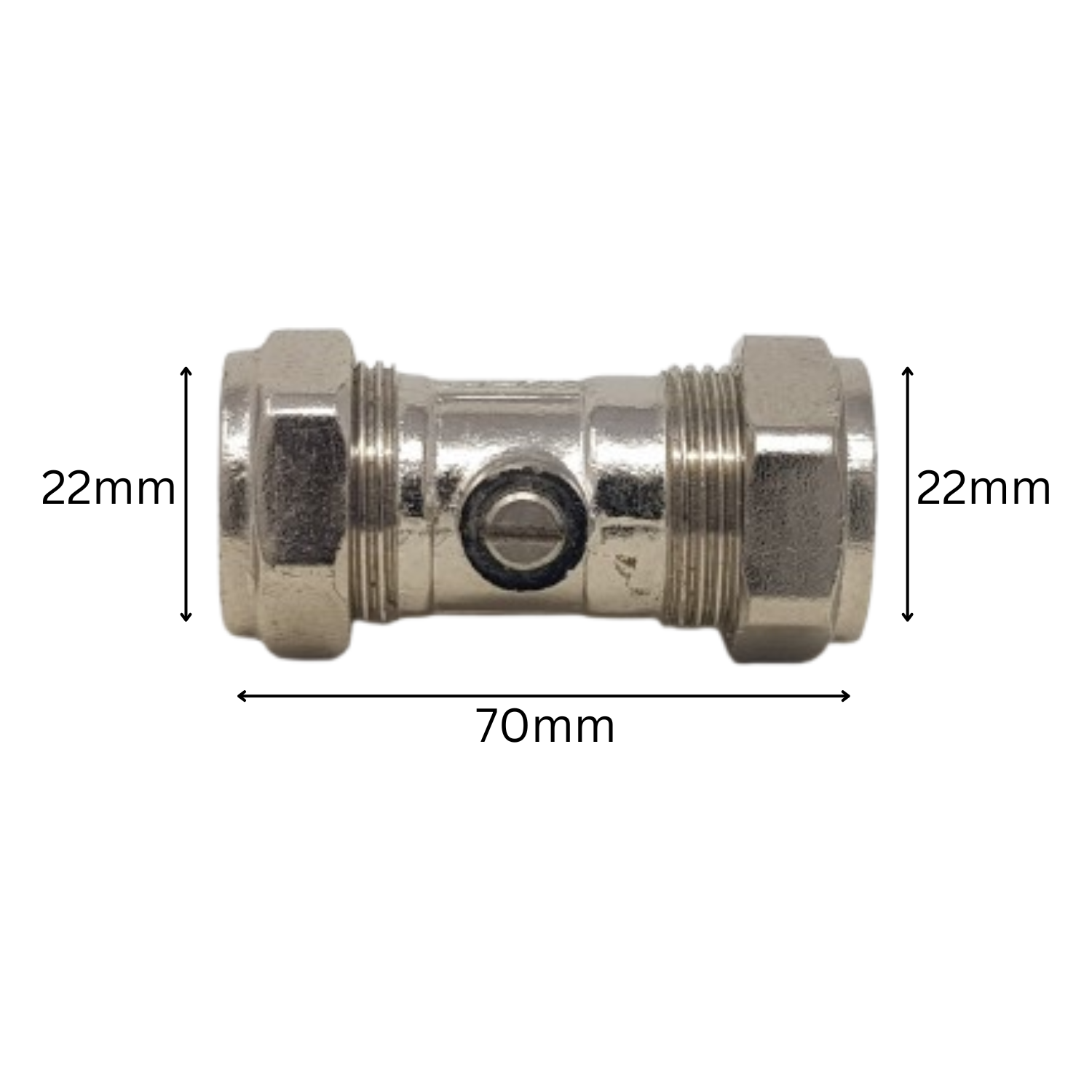 Isolation Valve, Compression Fitting, Compression Ends, (WRAS Approved) 15mm & 22mm