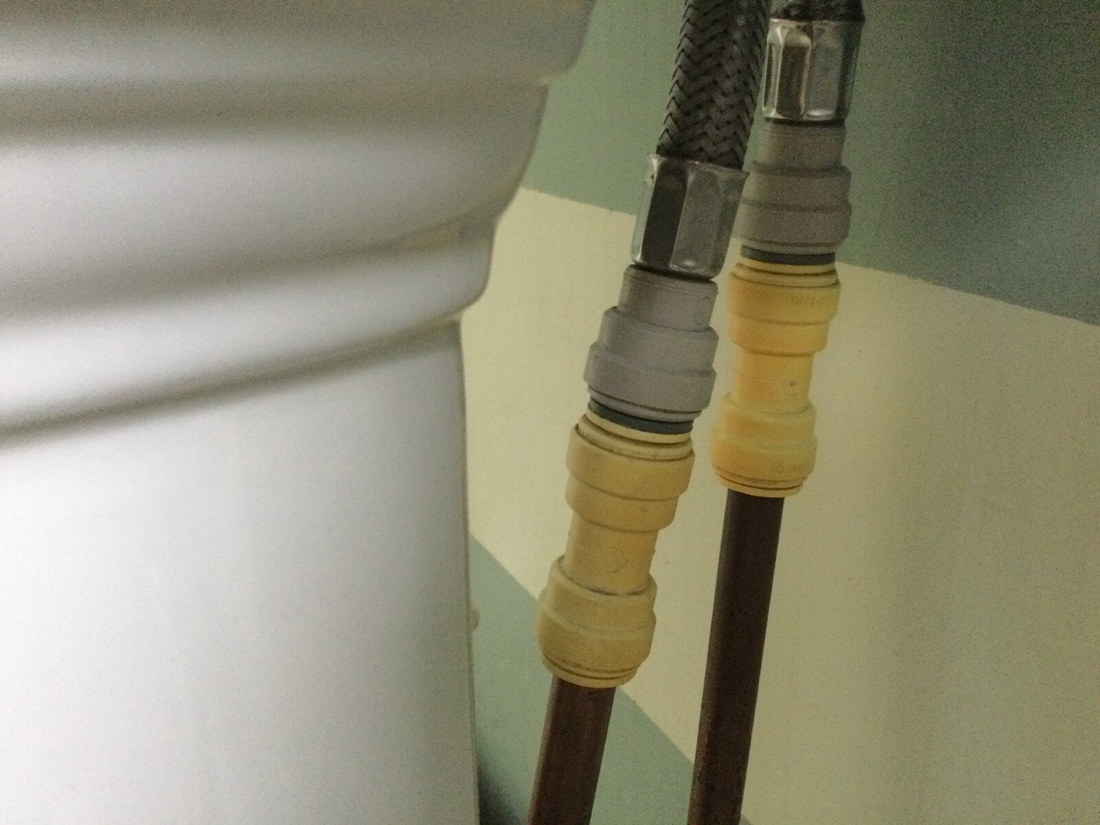 15mm Push Fit x 1/2" BSP, Flexible Hose Pipe Tap Tails, Long Lasting, Stainless Steel, Leak Proof