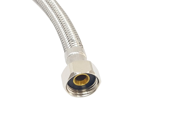 Push Fit Flexible Hose Pipe Tap Tail, Connector 22mm x 3/4" BSP, Tap Connectors for Kitchen Sink/Bathroom, Basin, Stainless Steel,