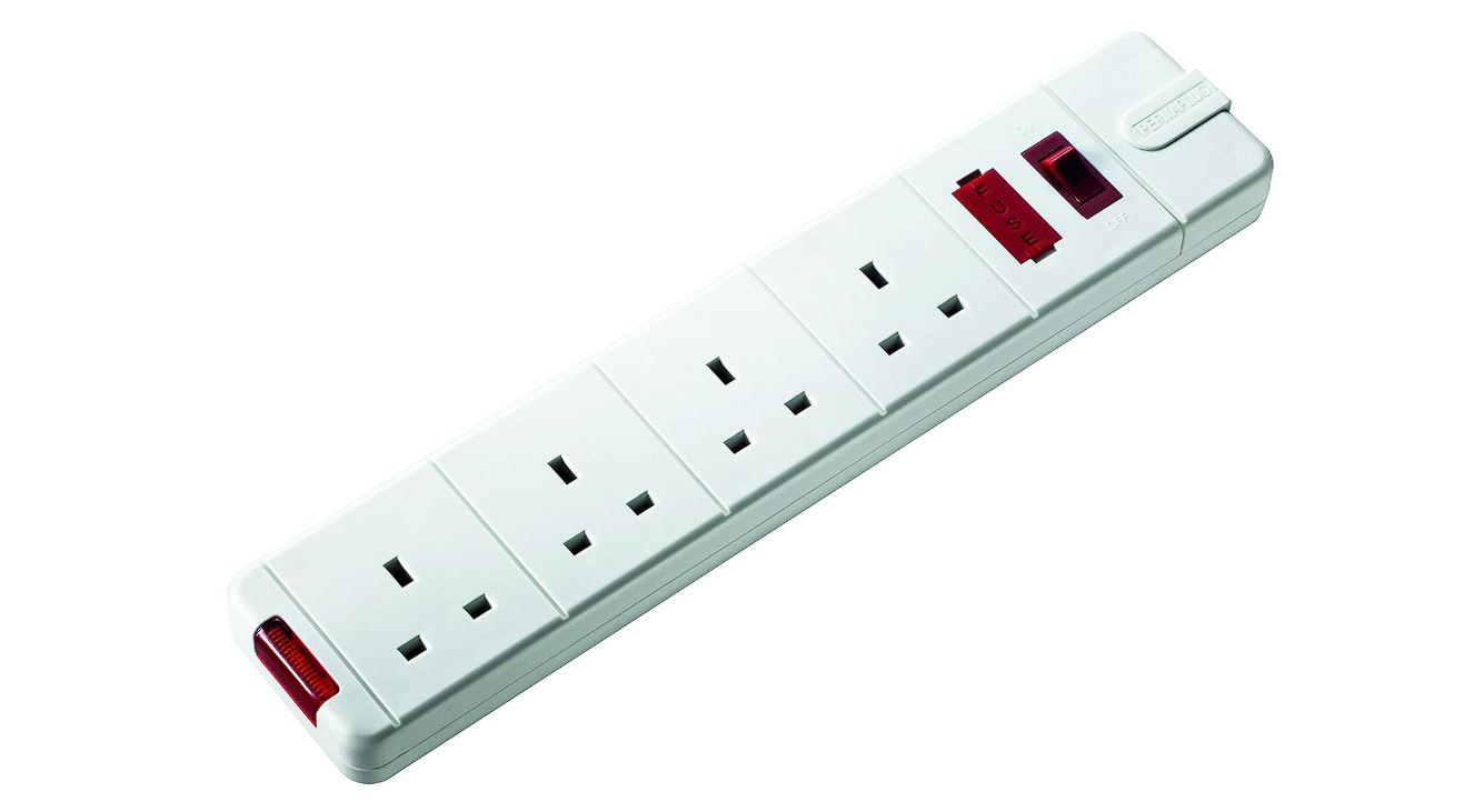 Four Socket Trailing Socket with Power Switch, without Plug