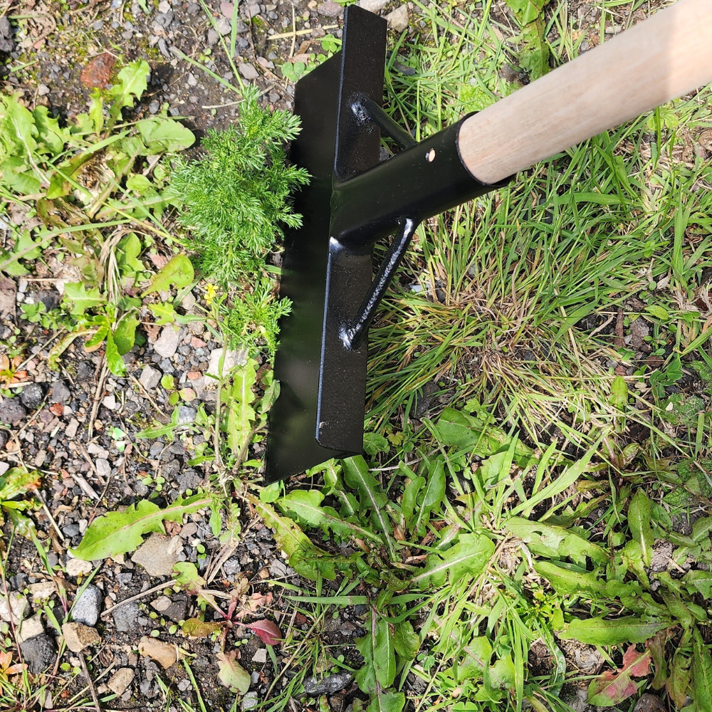 Garden Weed Remover Shovel with Handle Outdoor Cleaning Metal Scraper Yard
