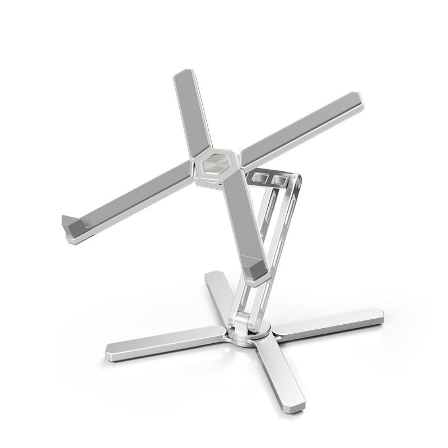 HAAY TOOLS Aluminium Laptop Stand – Adjustable, 360° Rotating, Portable, Heat-Vent | For MacBook, Dell, HP (10”–18”)