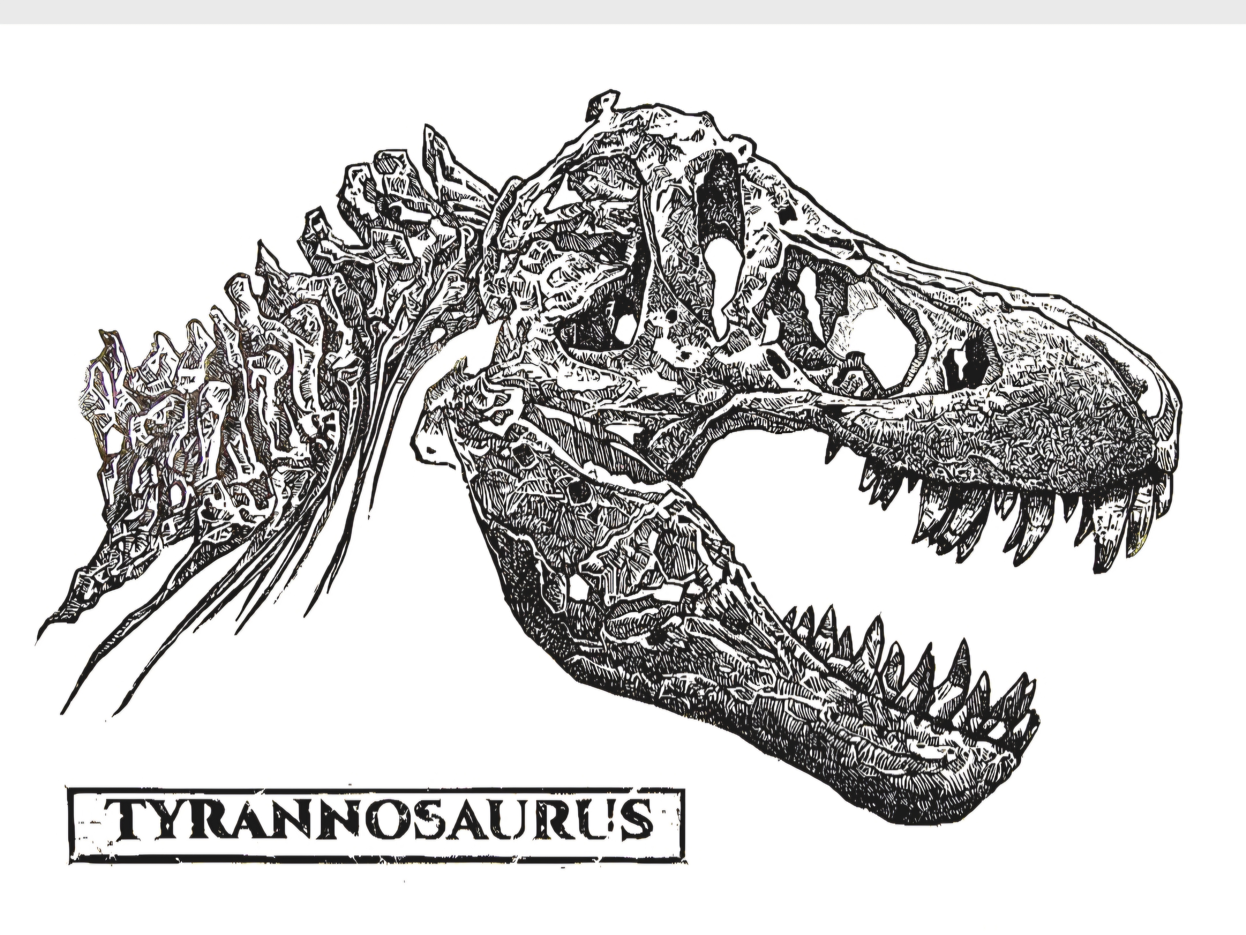 Tyrannosaurus Rex- Linocut Print