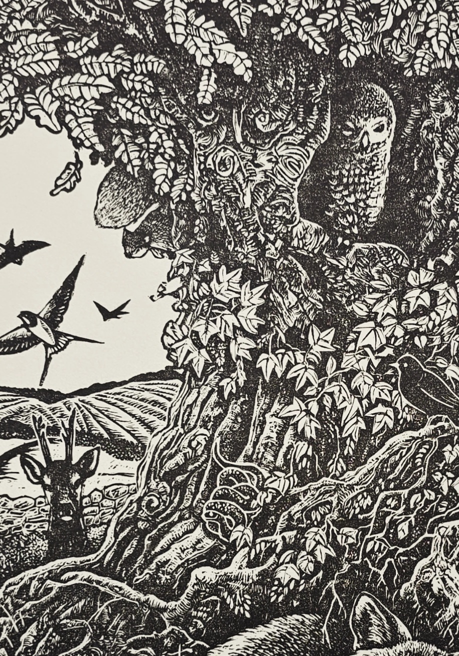 Tree of Life - Limited Edition Linocut print.