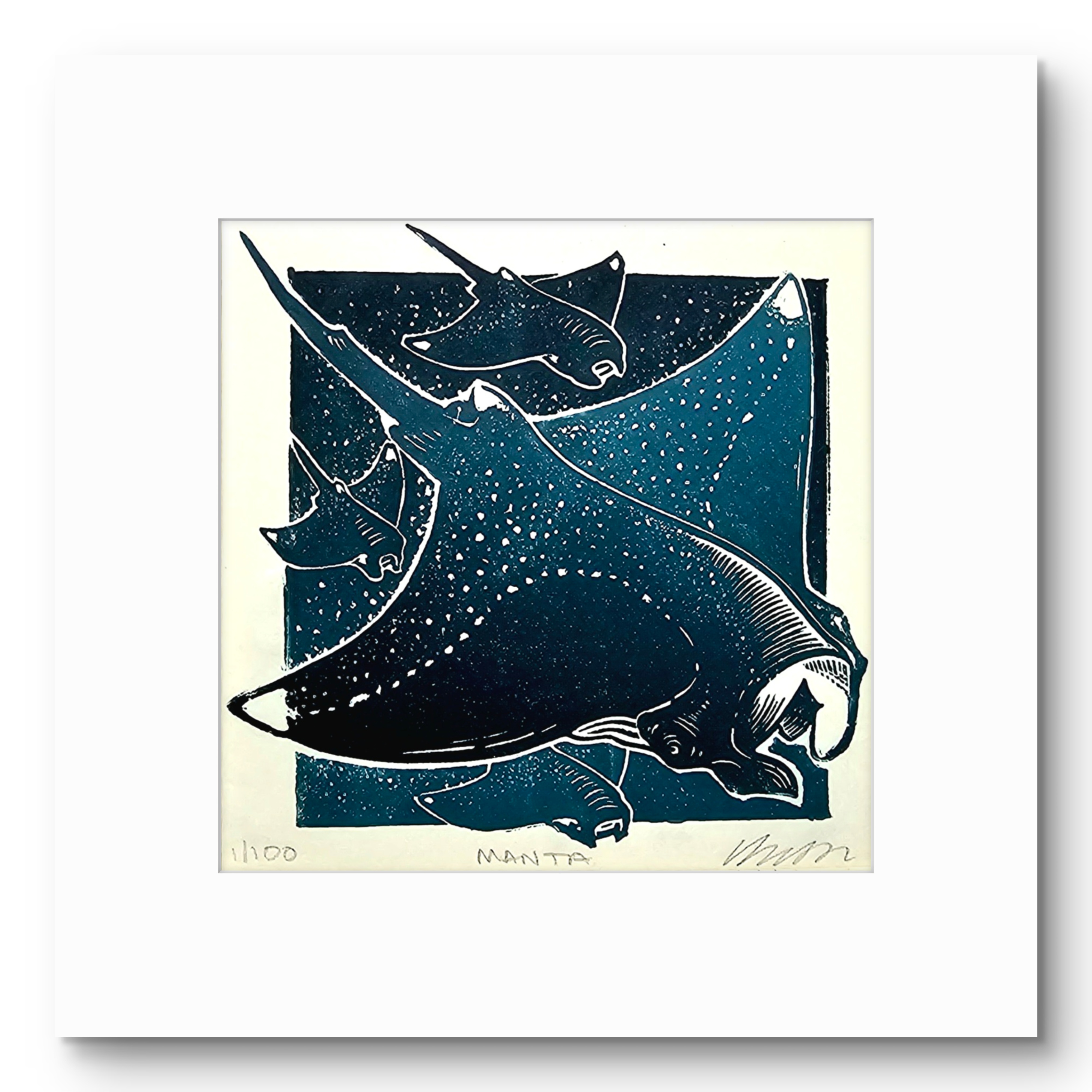 Manta- Original Linocut Print