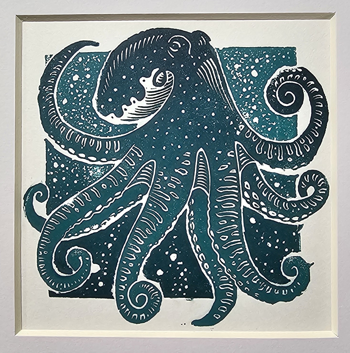 Octopus- Original Linocut Print