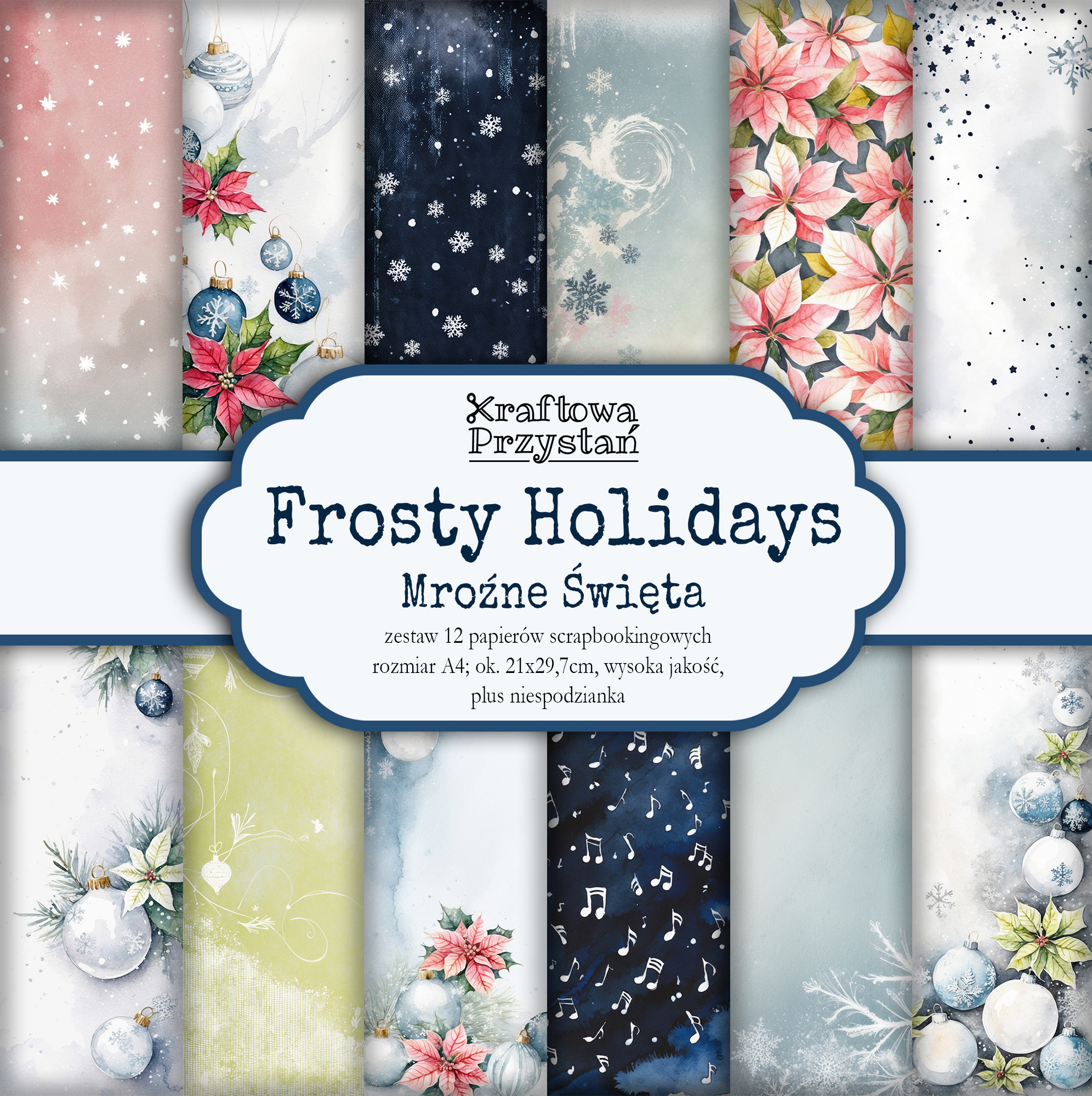 Frosty Holidays - Mroźne Święta - format A4