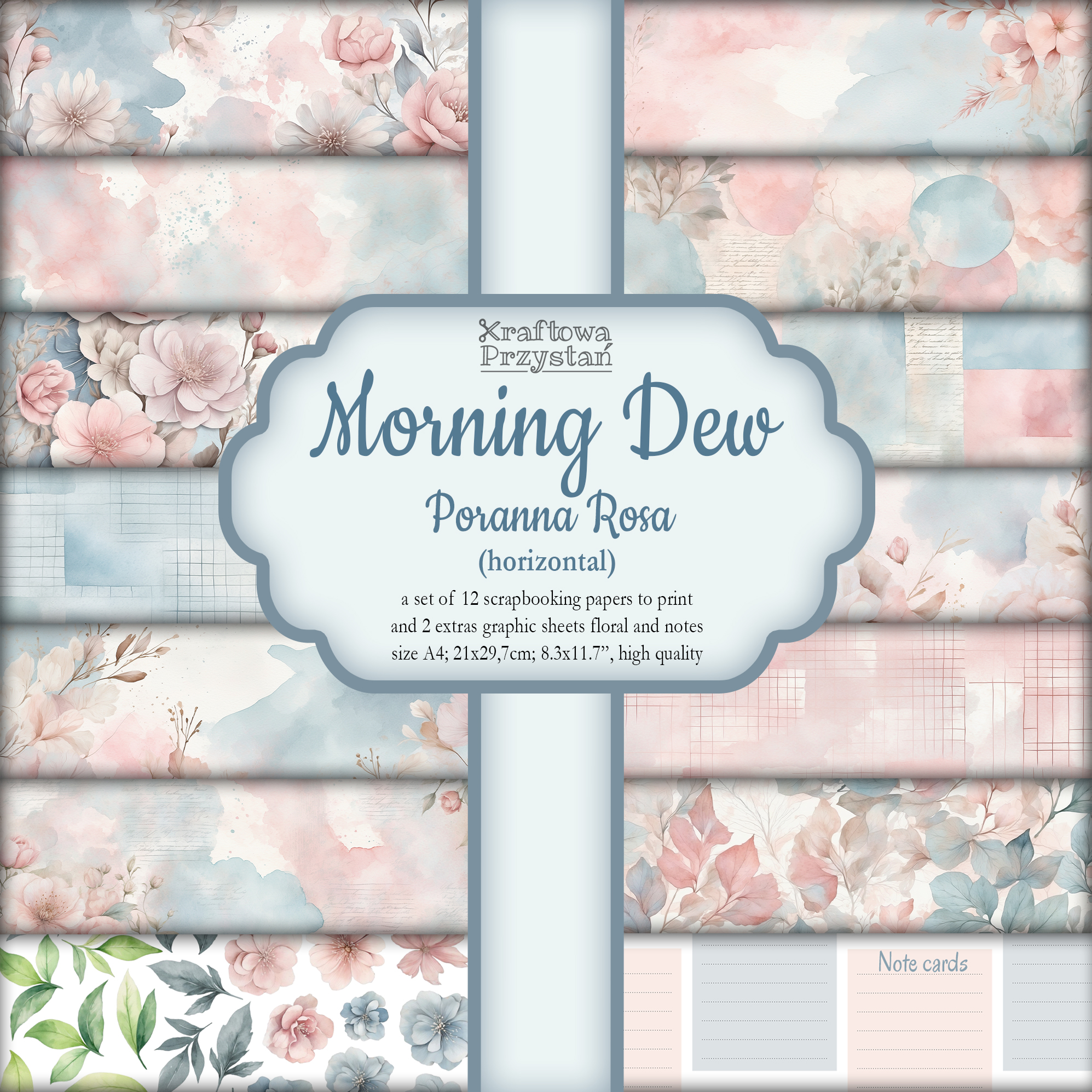 Morning Dew - Poanna Rosa - orientacja pozioma, format A4