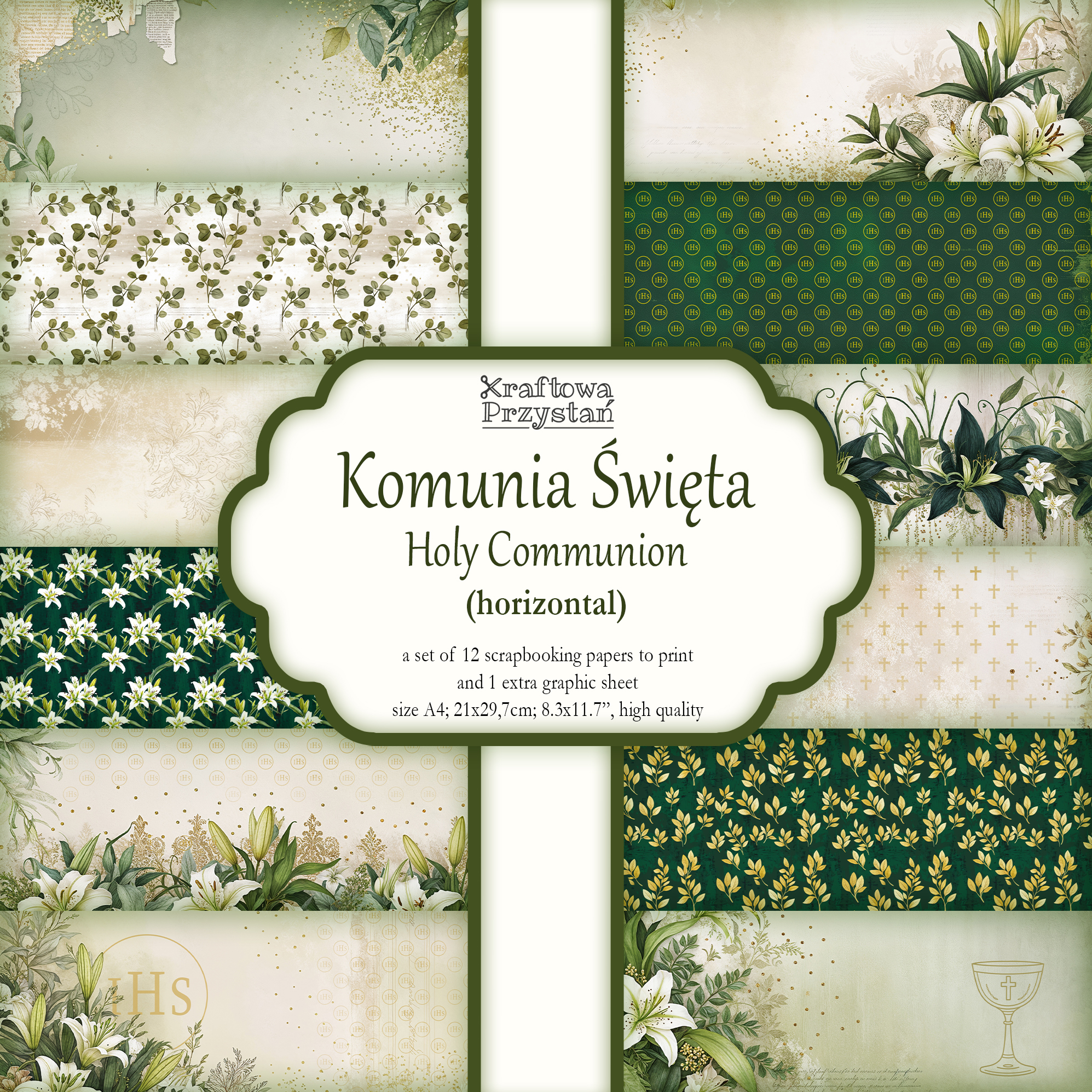 Komunia Święta - orientacja pozioma, format A4