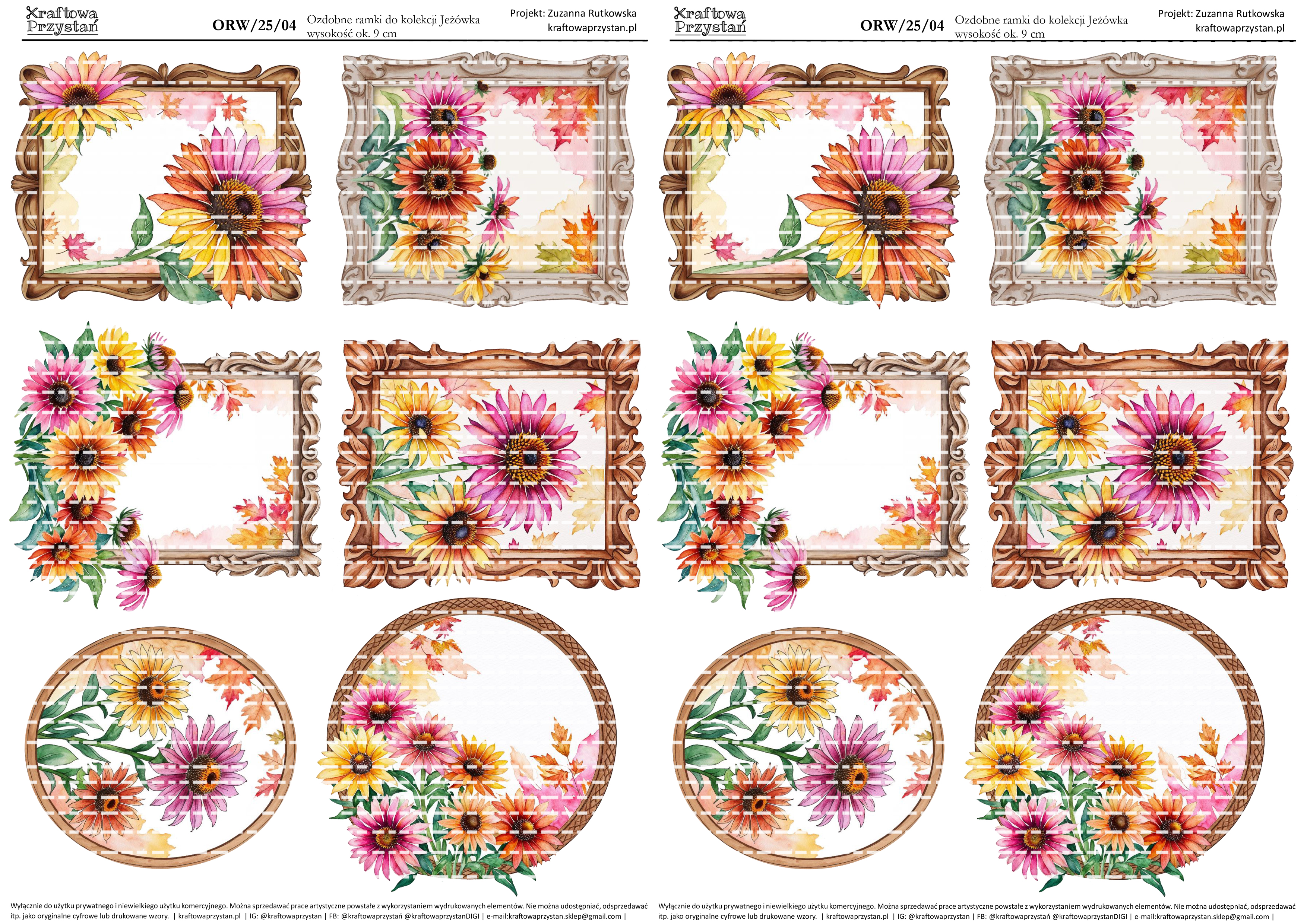 ORW.25.04 - jeżówkowe ramki, dodatek do kolekcji Jeżówka