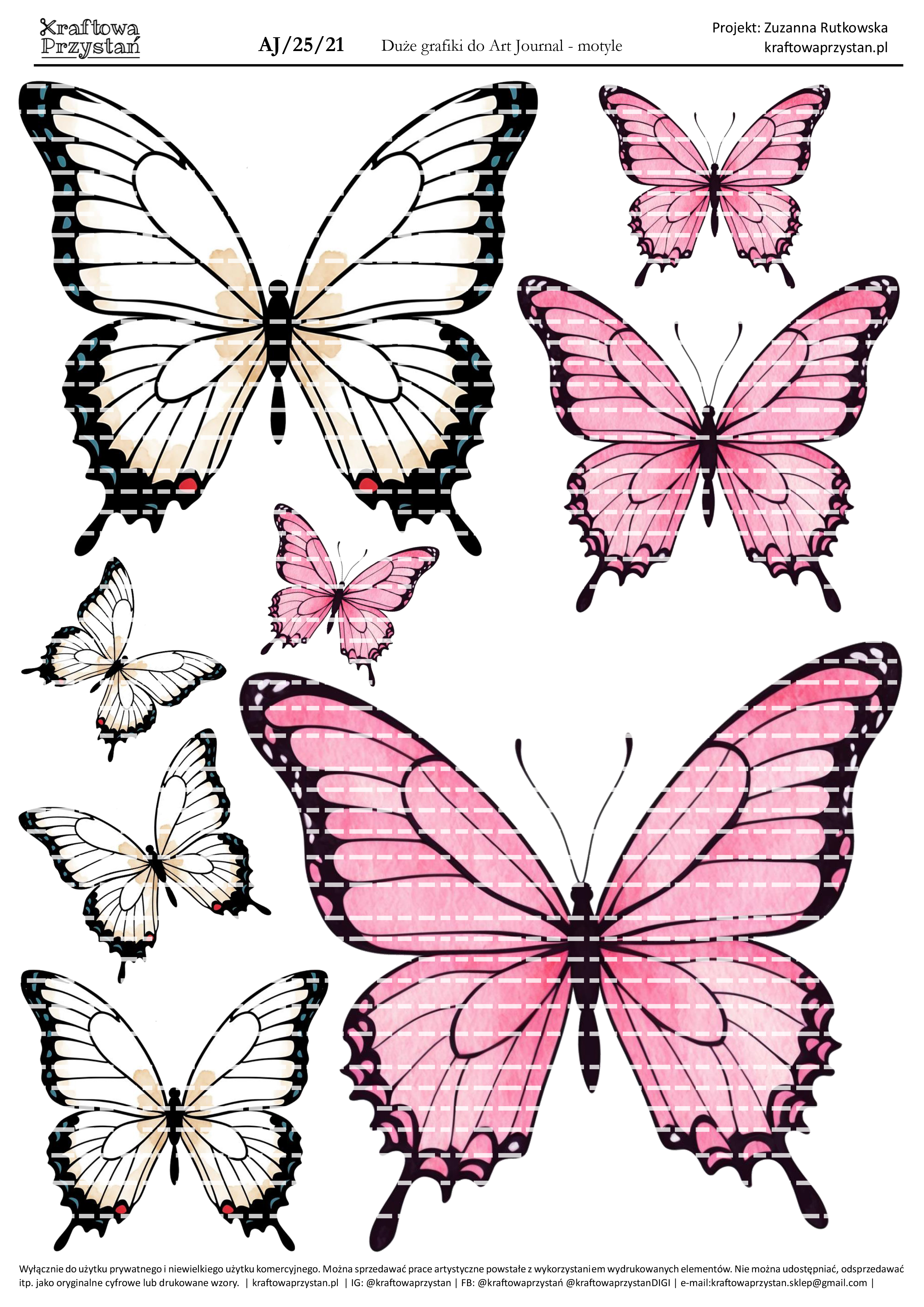 AJ.25.21 - motyle - grafiki do Art Journal