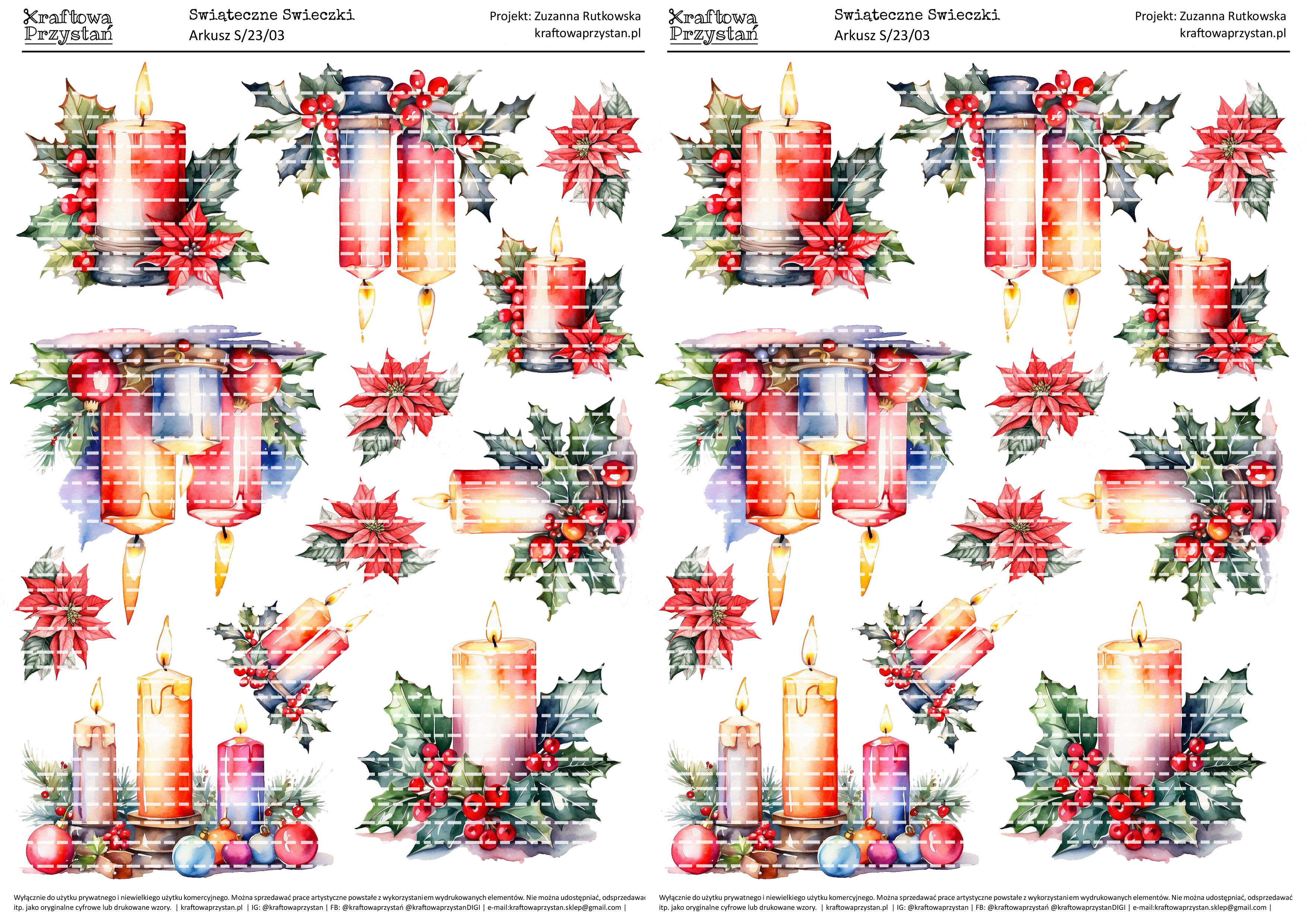 S.23.03 (odnowione) - świąteczne świeczki, stroiki