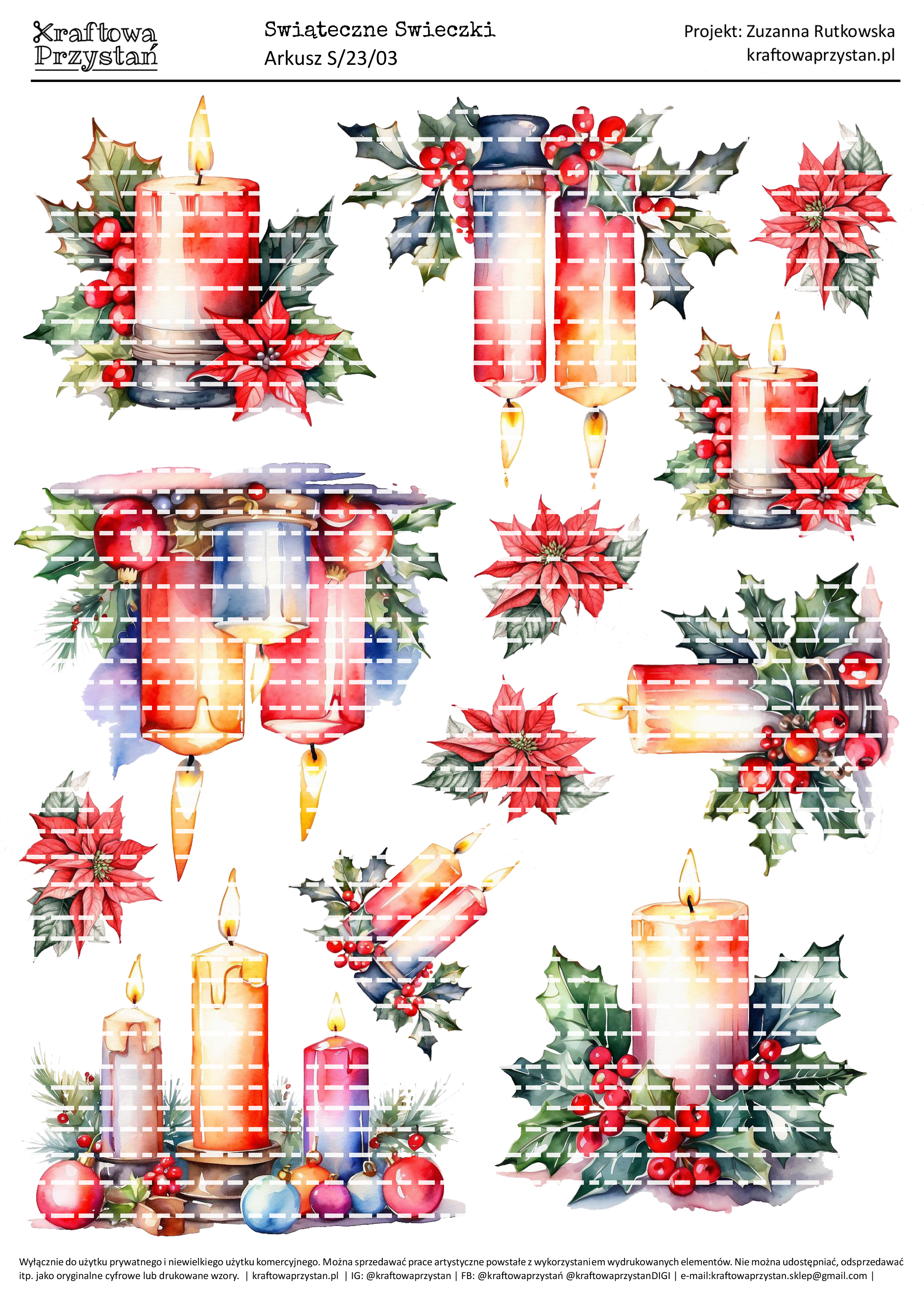 S.23.03 (odnowione) - świąteczne świeczki, stroiki