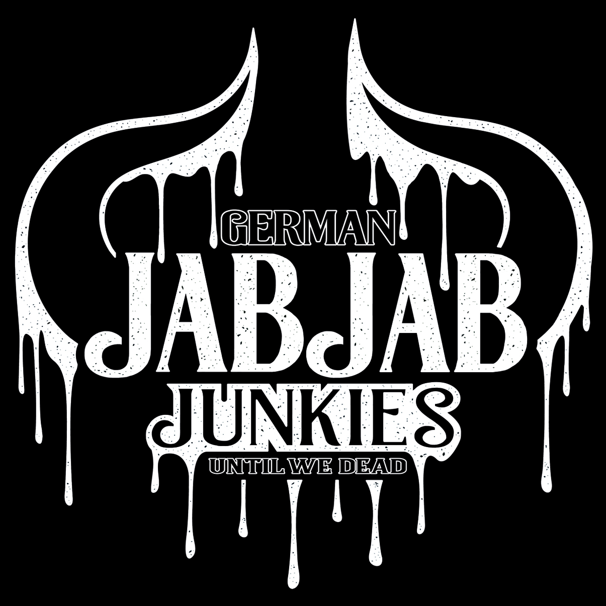 10 Sticker "GermanJabJabJunkies" Black