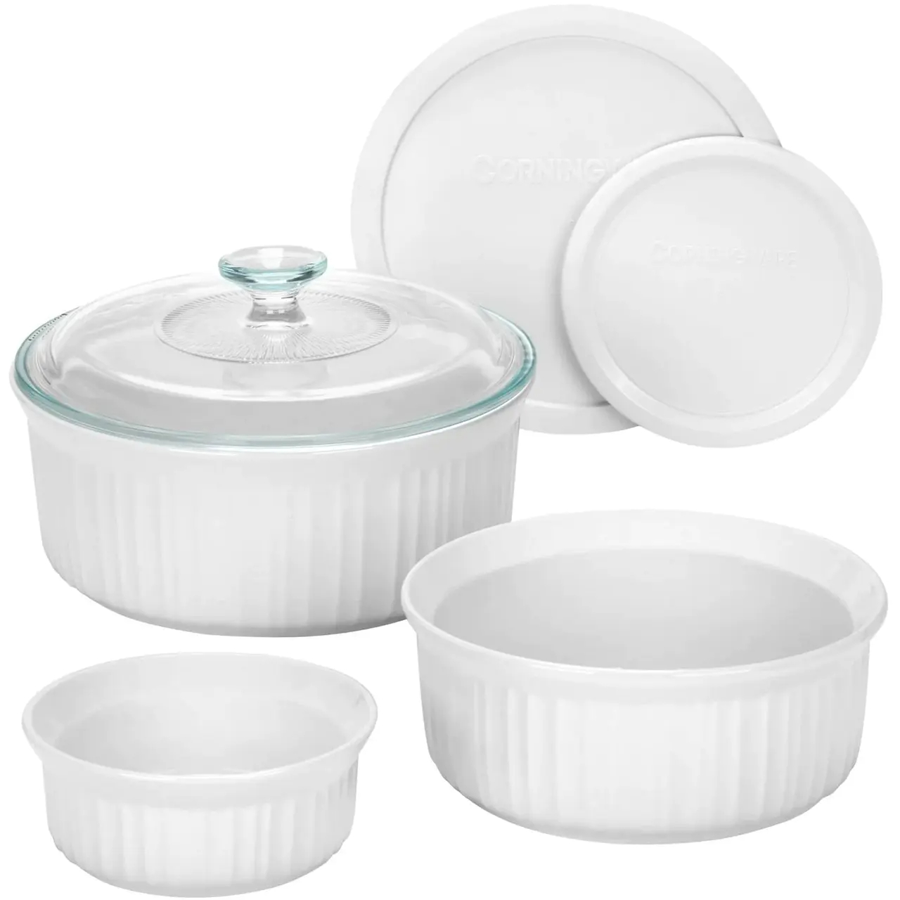 French White 6-piece Bakeware Set