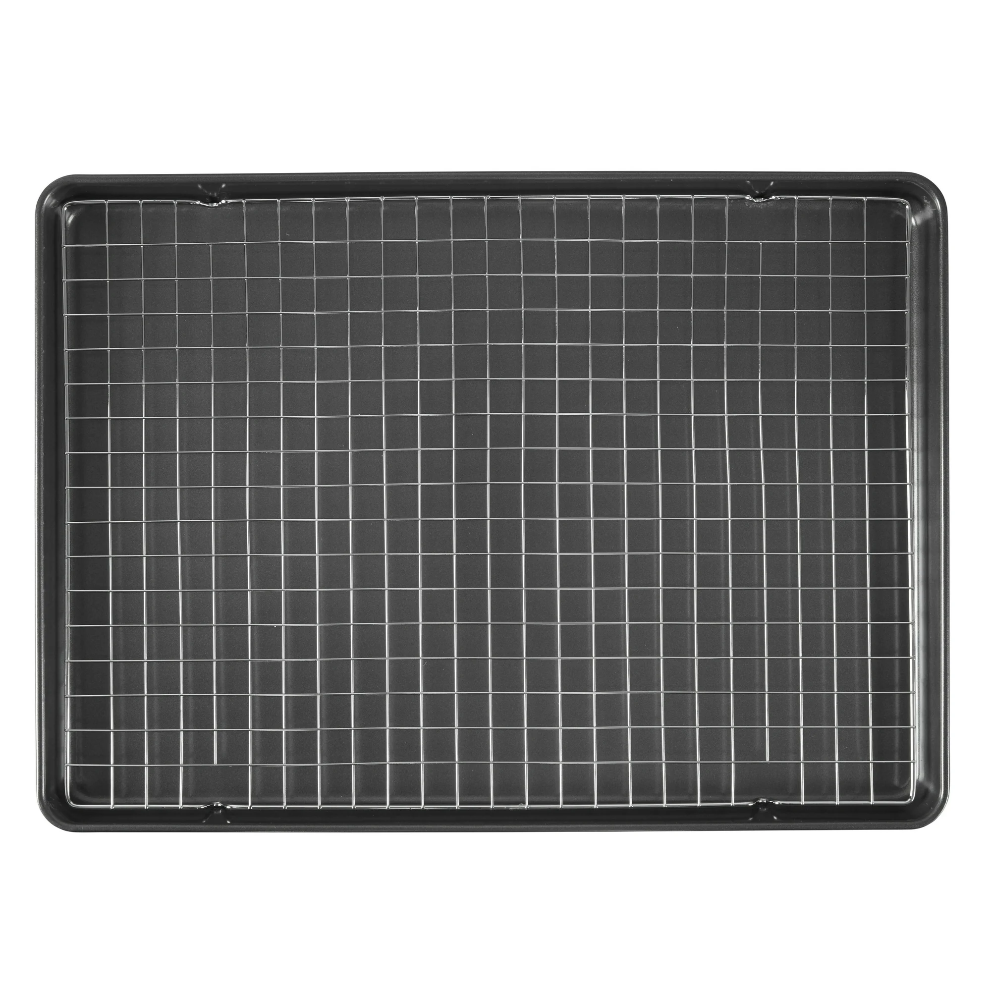 Bake It Better Steel Non-Stick 15 x 21-inch Mega Cookie Pan and 14.5 x 20-inch Chrome Cooling Grid Set