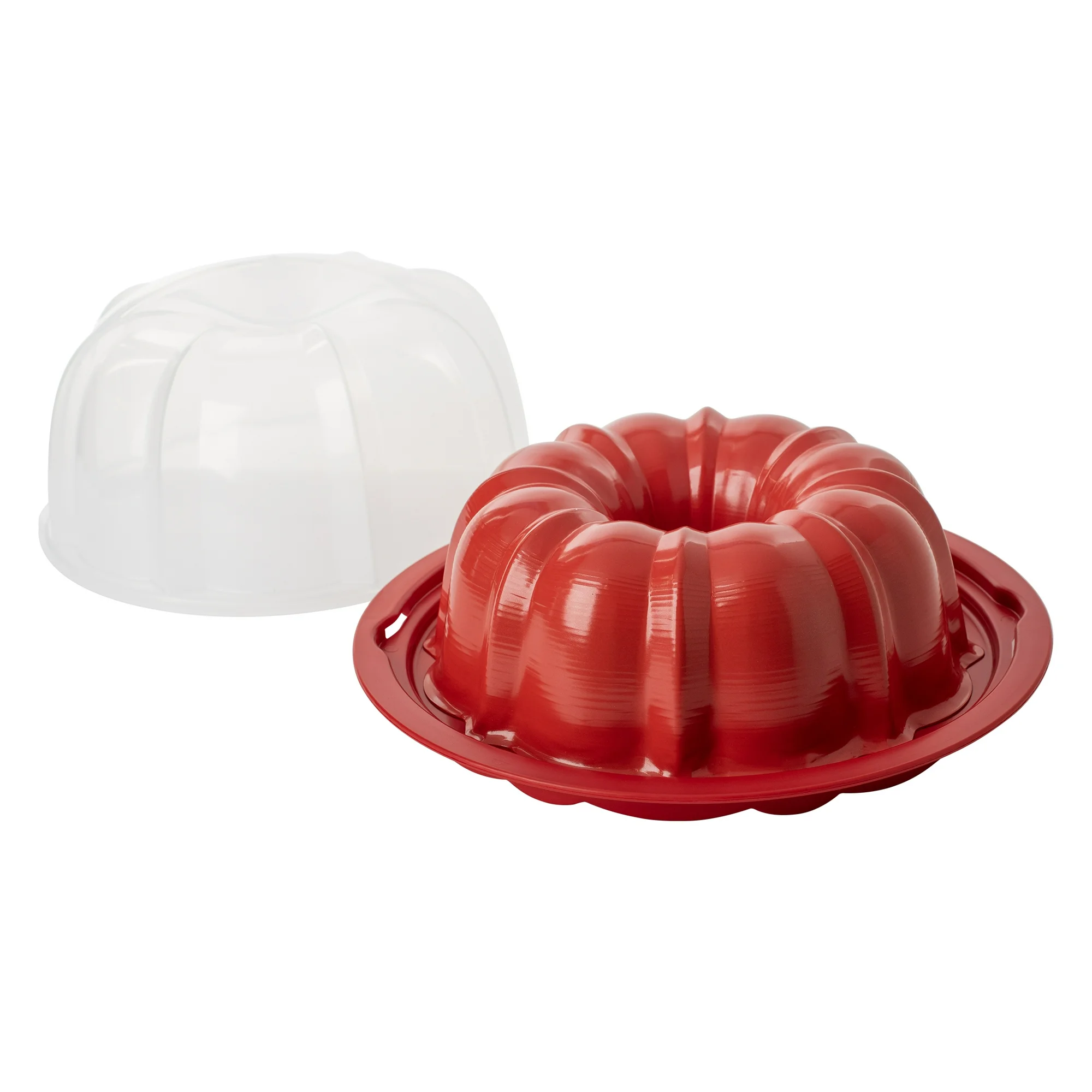 12 Cup Formed Original Nonstick Aluminum Bundt + Cake Keeper Set