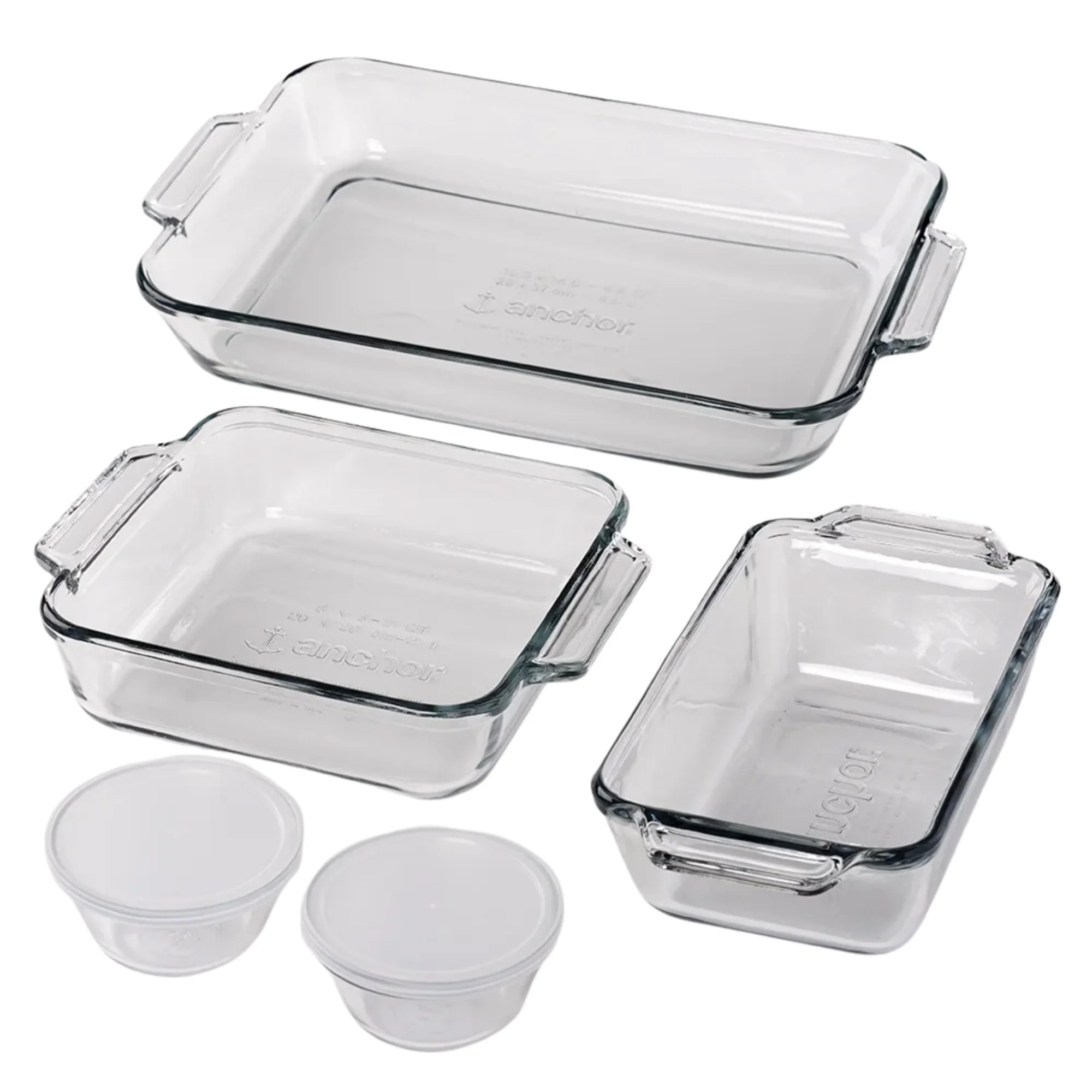 Glass Baking Dish Set, 7 Piece Glass Bakeware Set