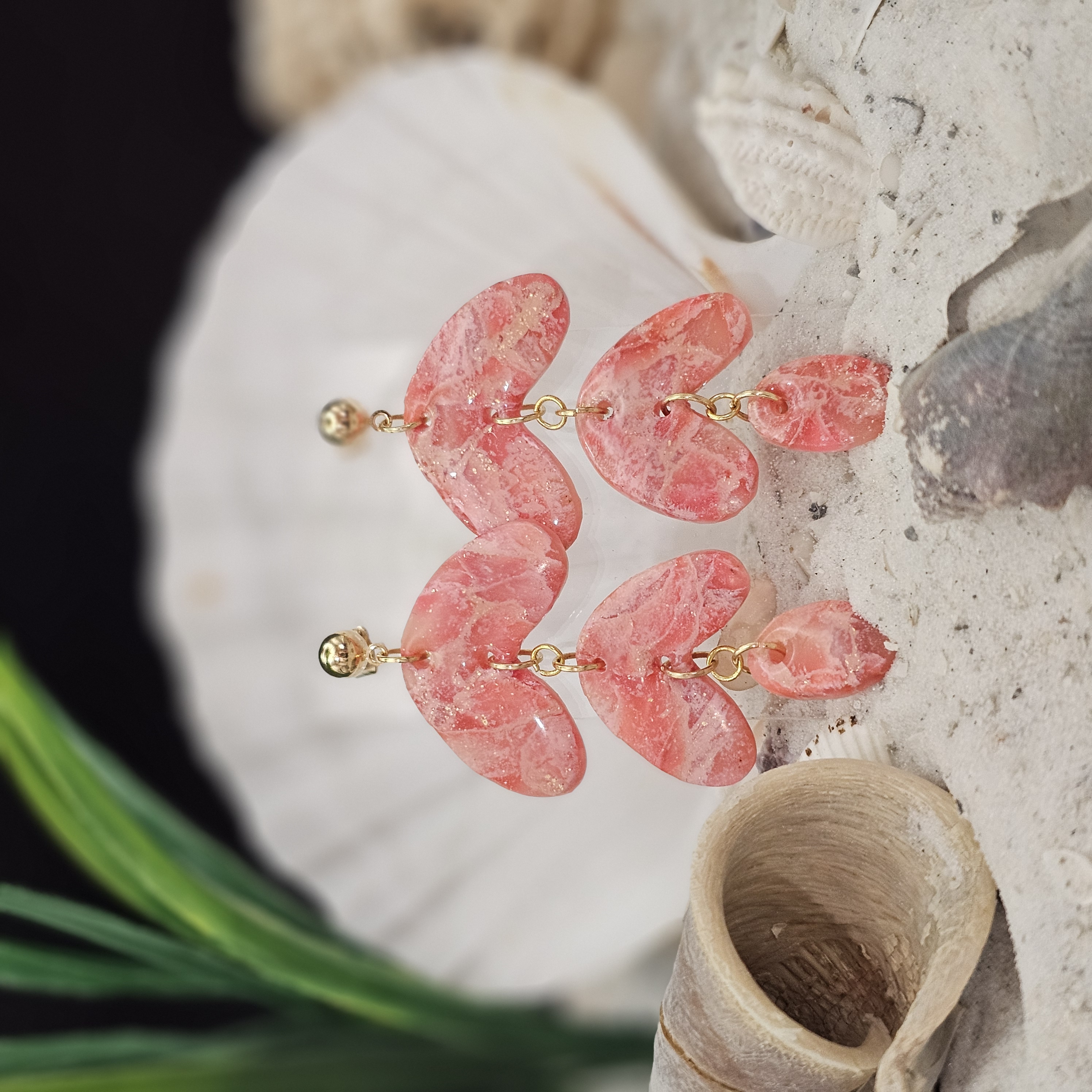 Coral Crush Polymer Clay Earrings Collection