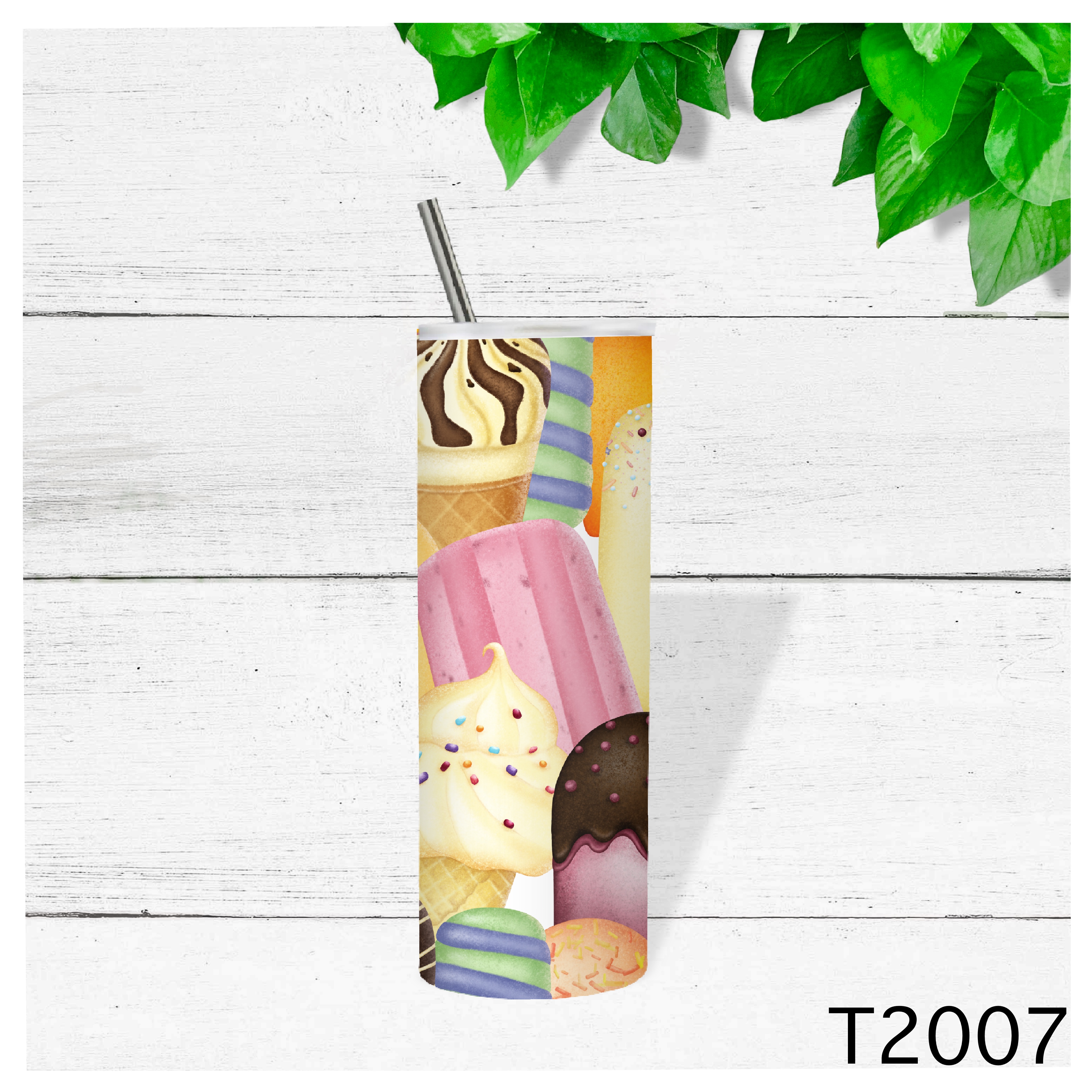 Ice Cream Themed Tumbler