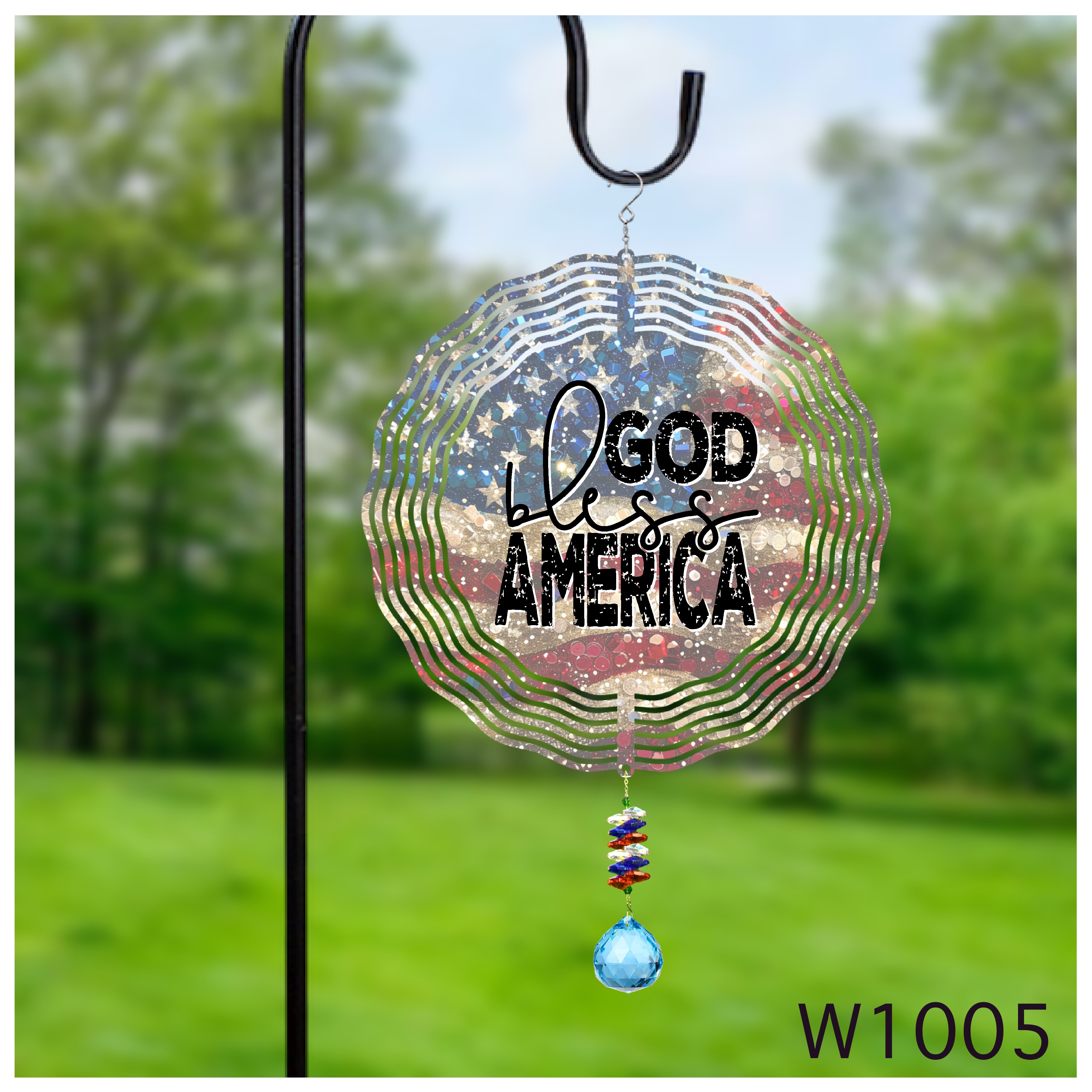 God Bless America Wind Spinner