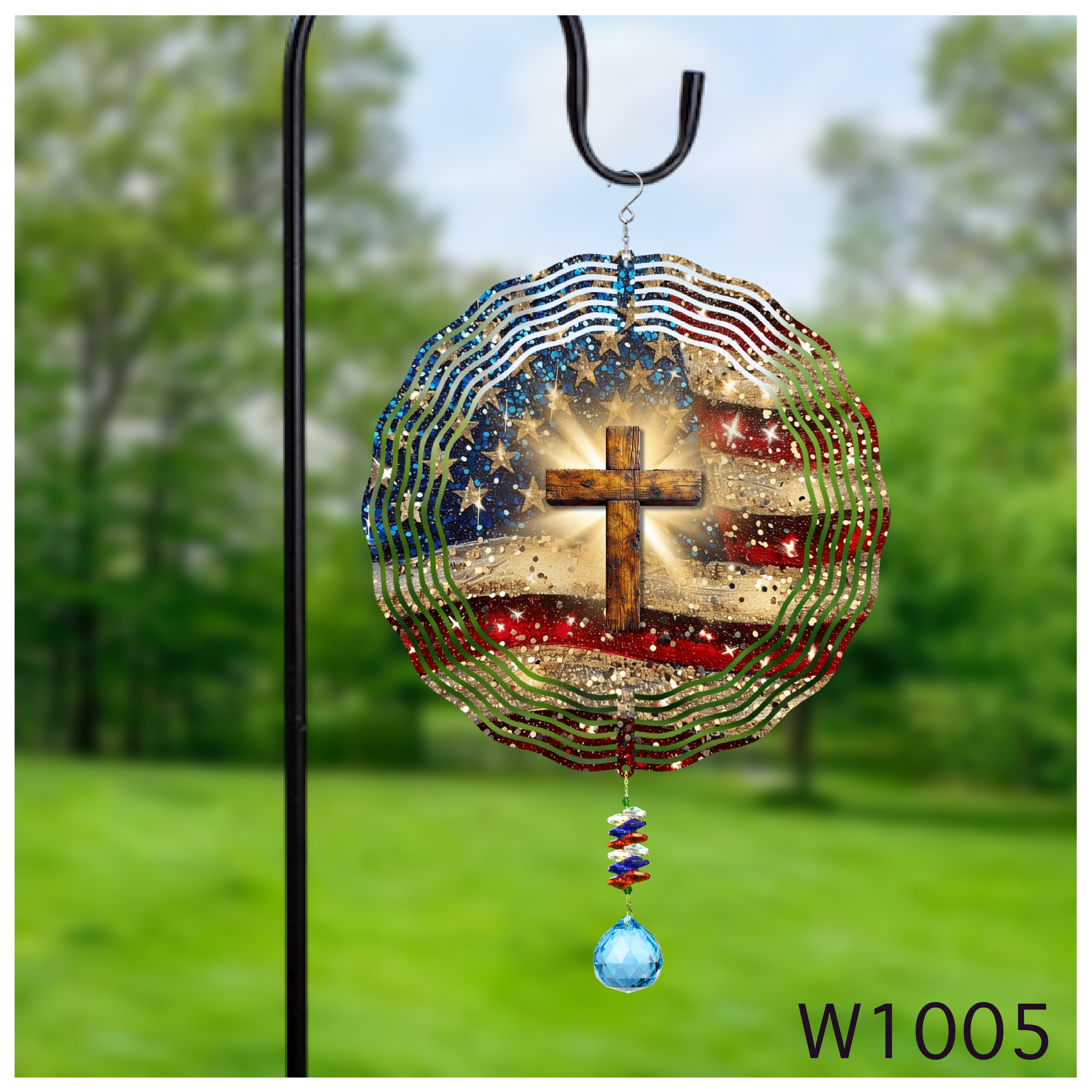God Bless America Wind Spinner