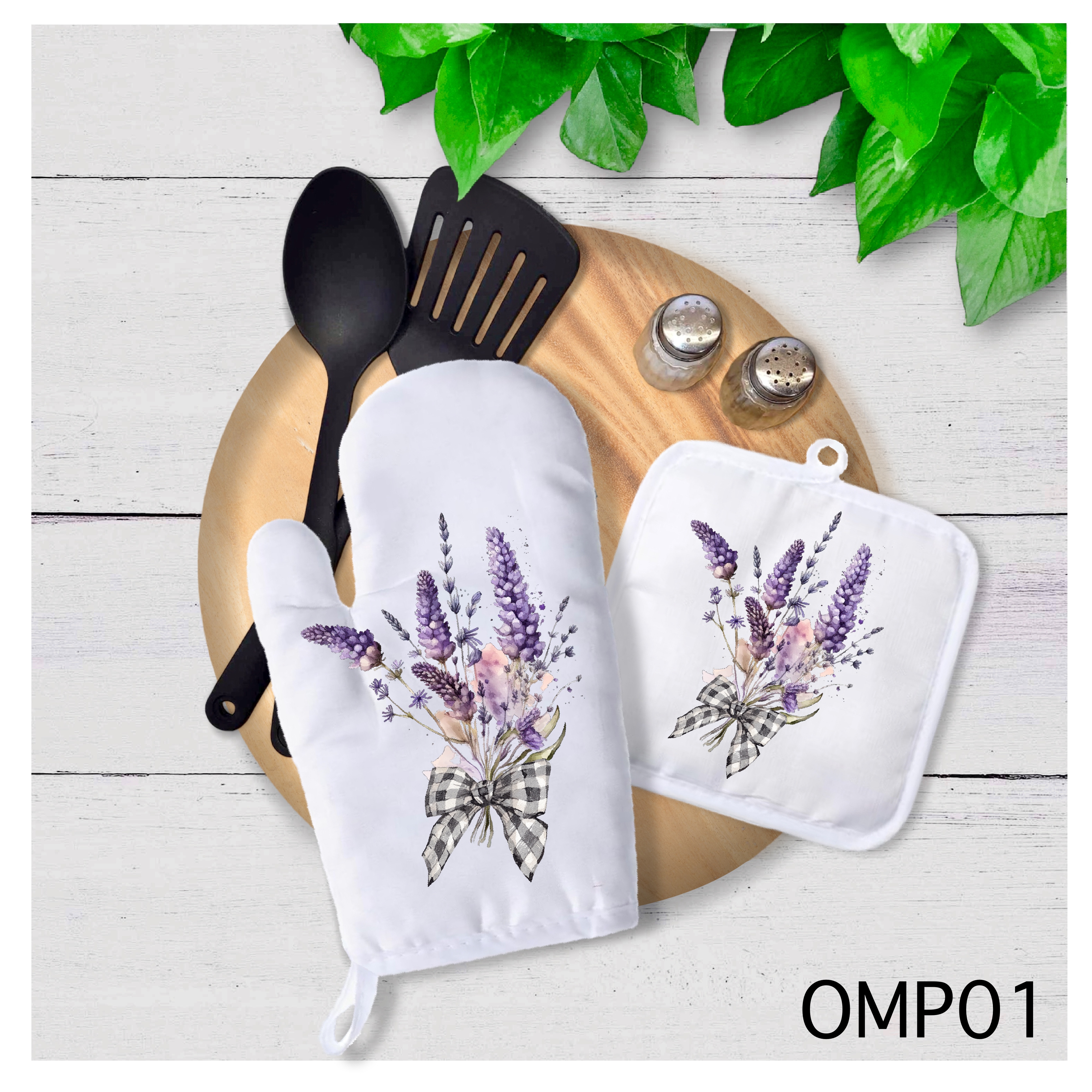 Floral Oven Mitt and Pot Holder Set