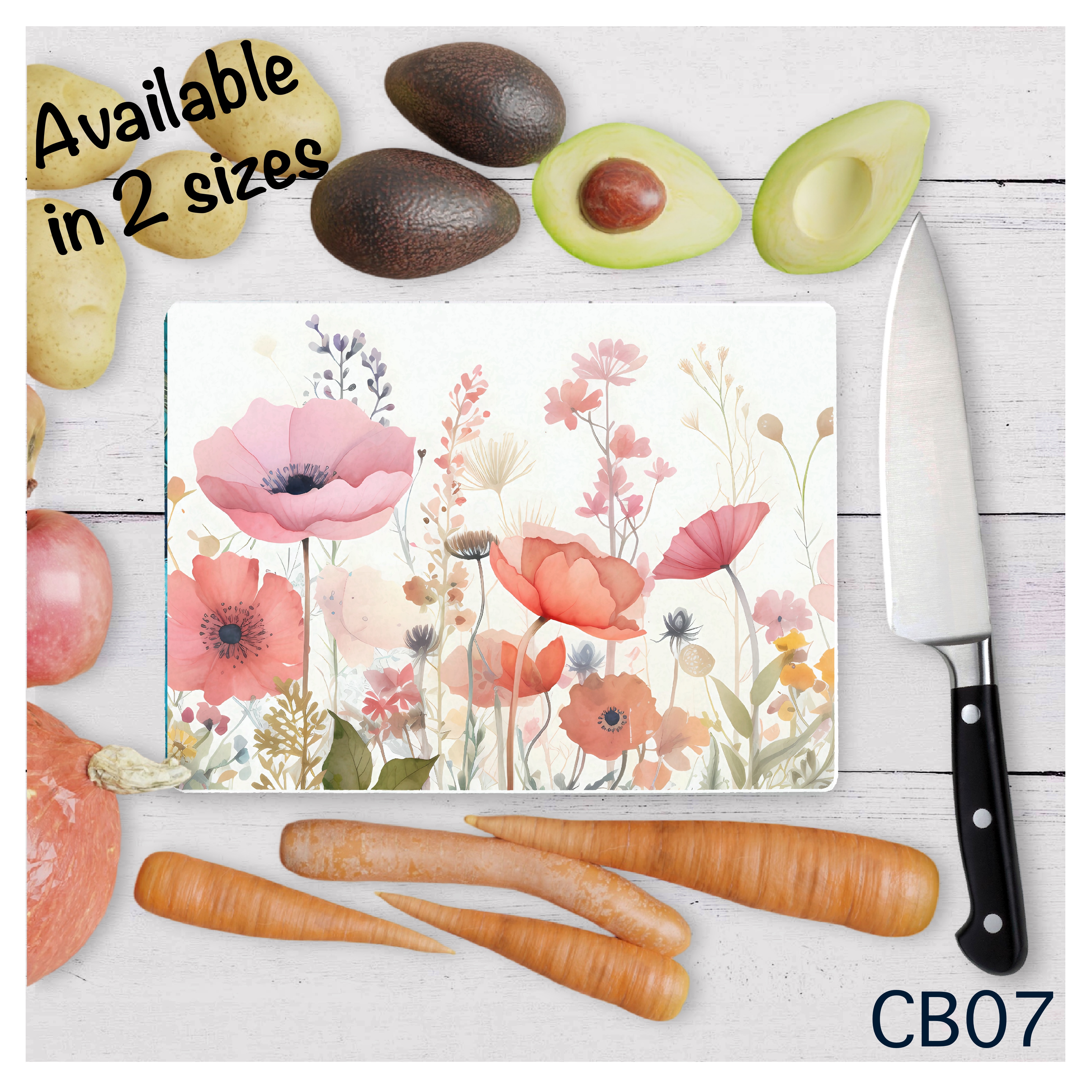 Floral Cutting Board