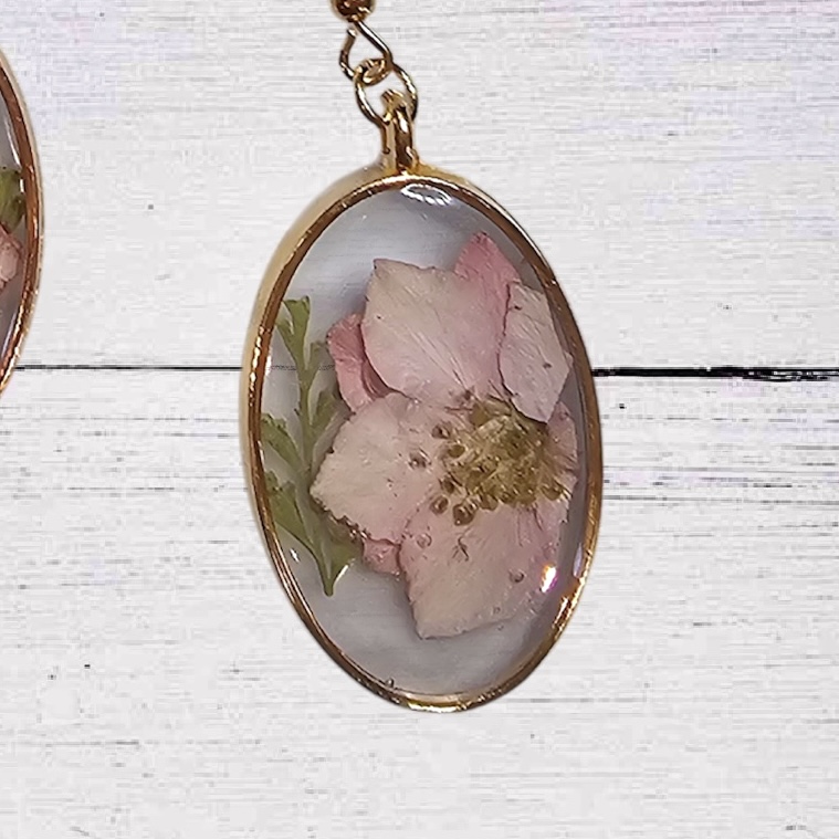 Floral Pendant and Earring Set
