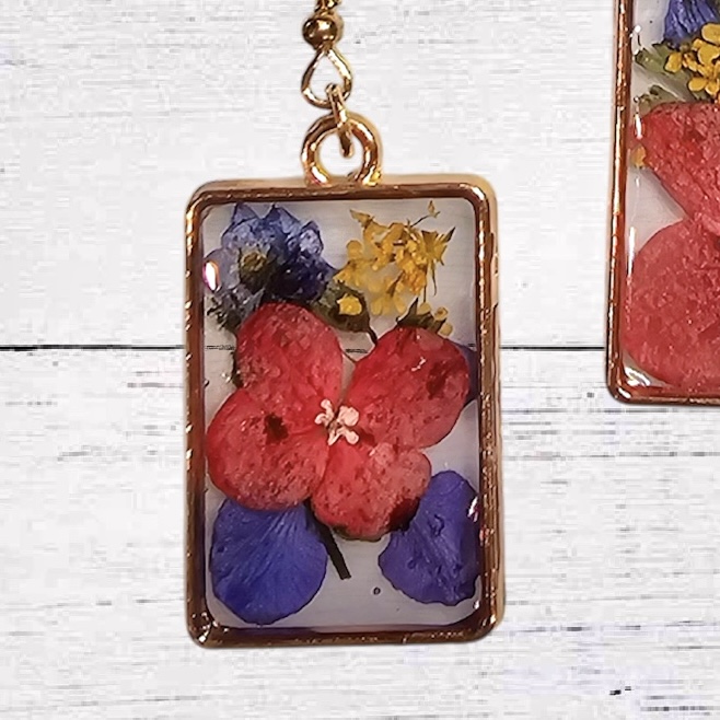 Floral Pendant and Earring Set