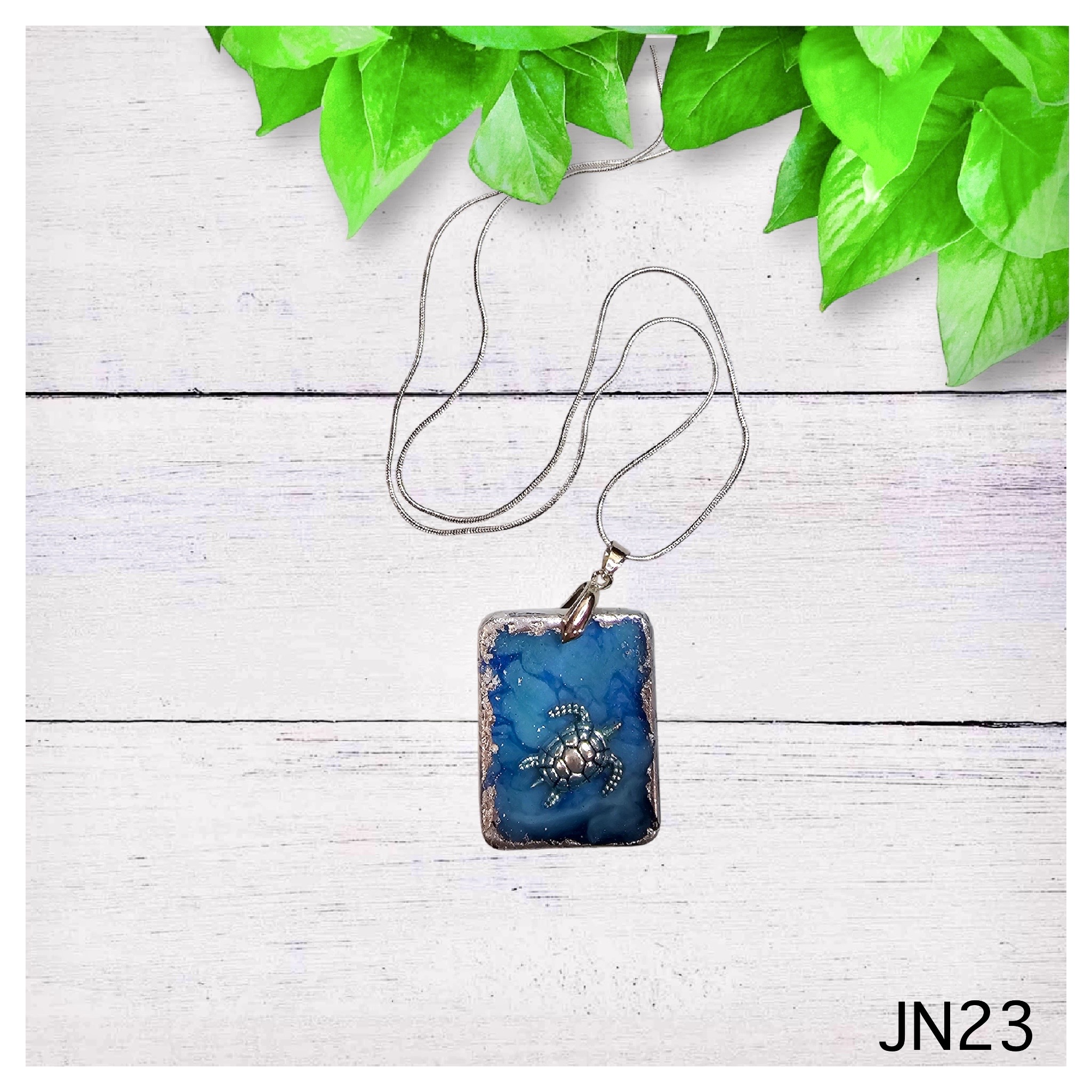 Blue Sea Turtle Necklace