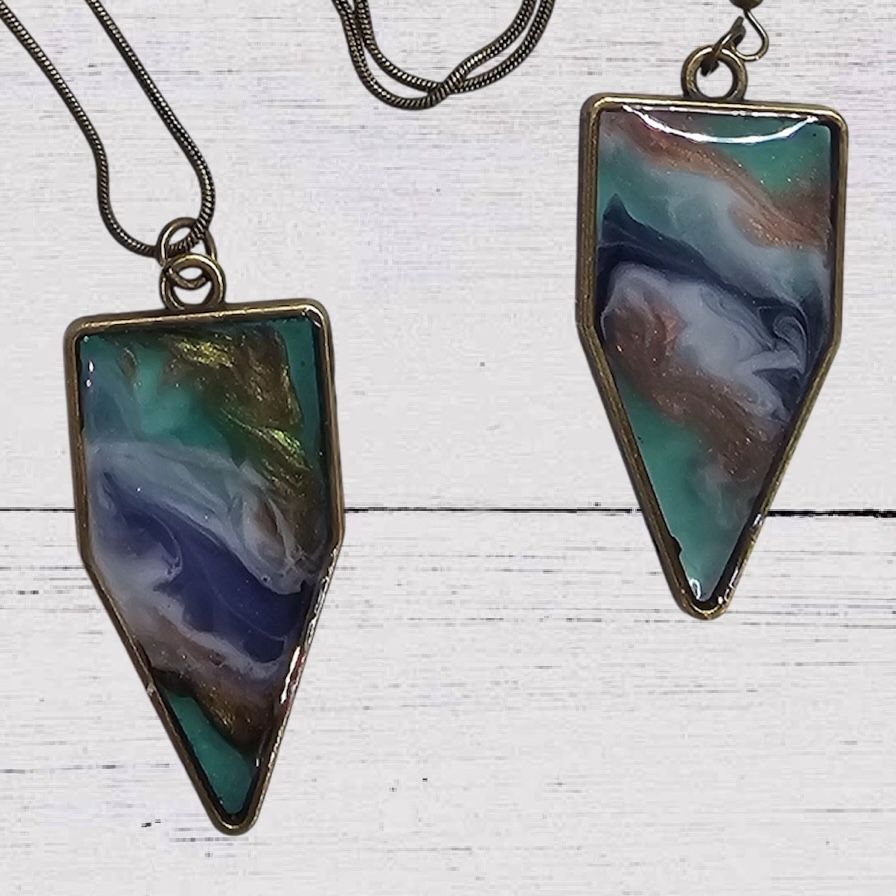 Handcrafted Pendant and Earrings Set