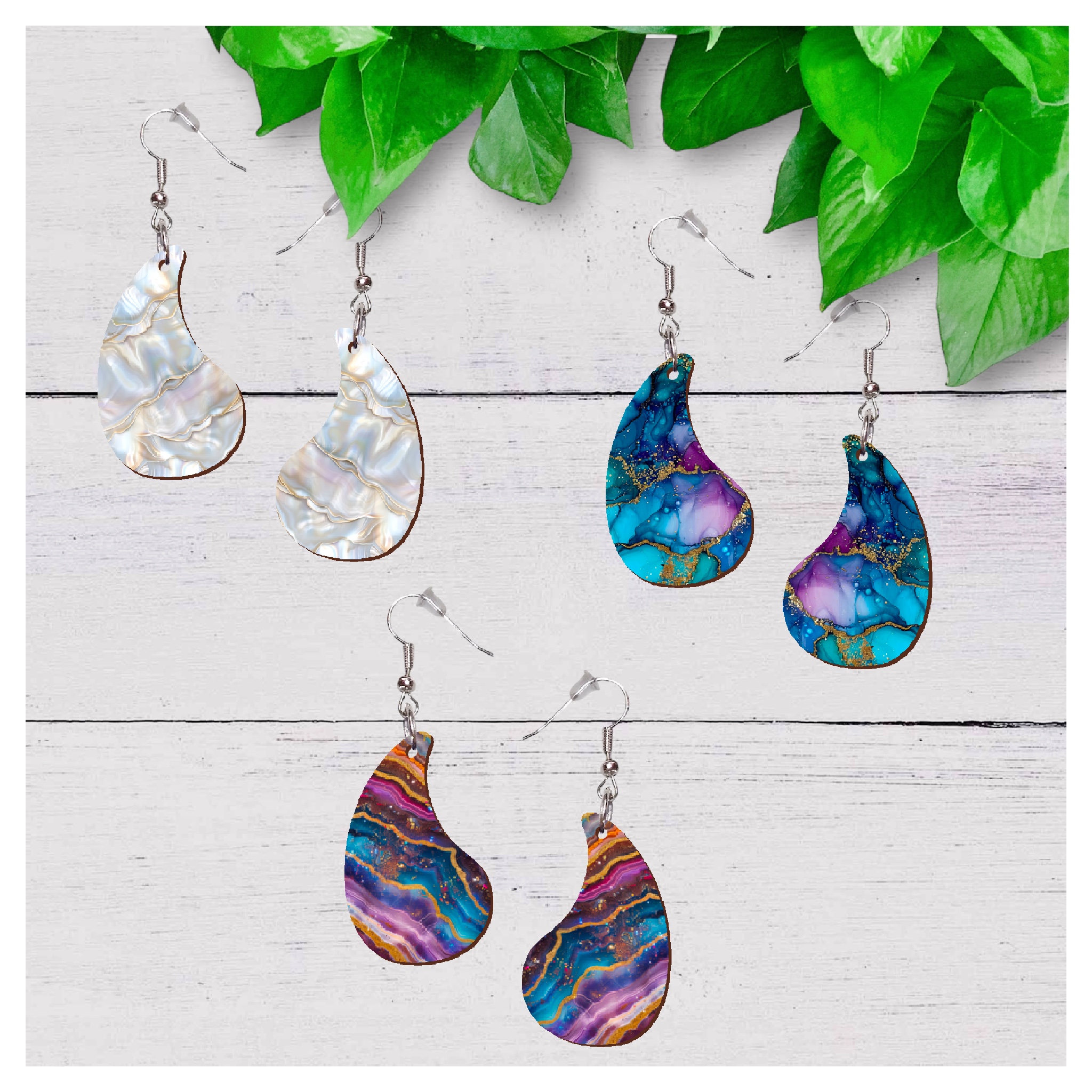 Colorful Teardrop Earrings