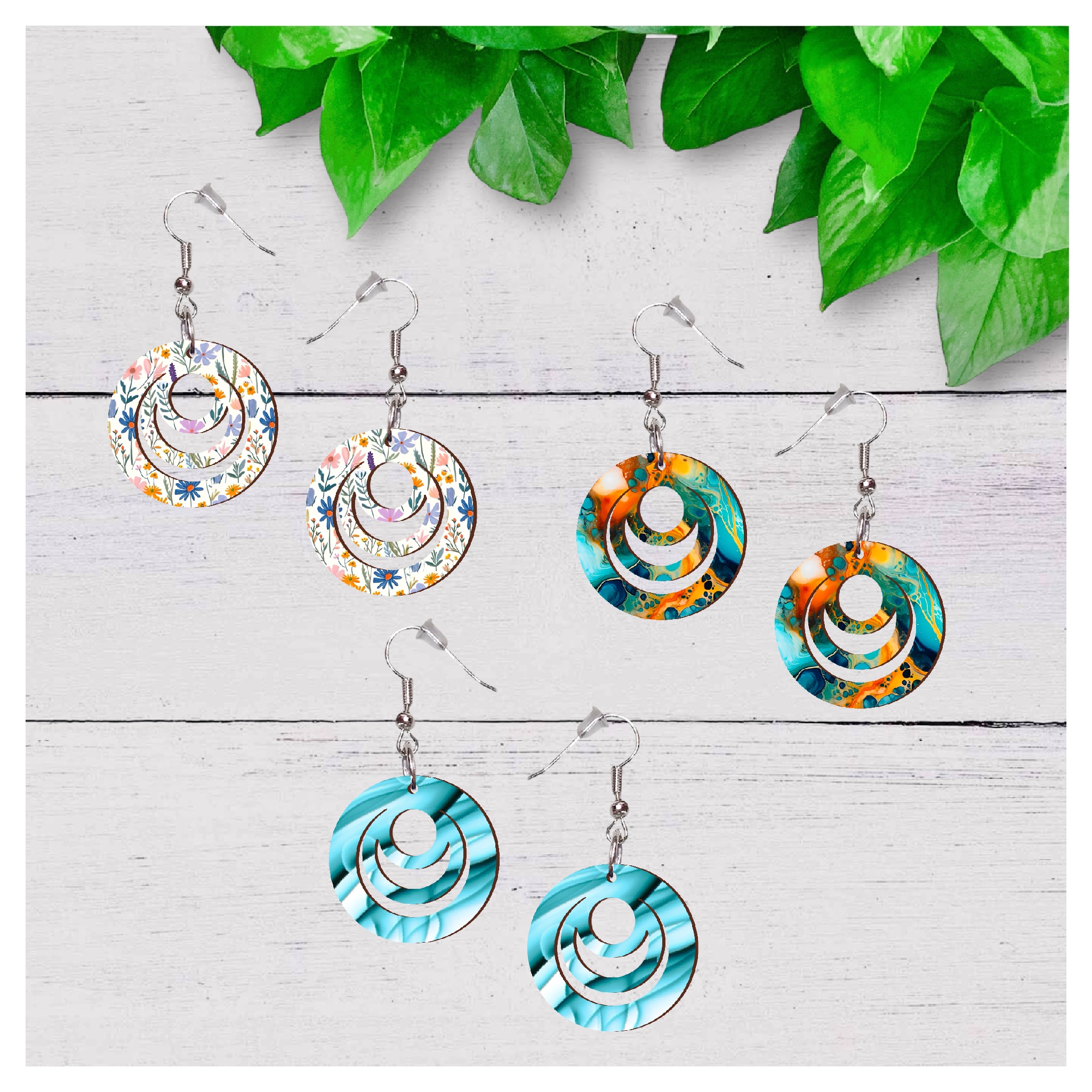 Colorful Circular Earrings