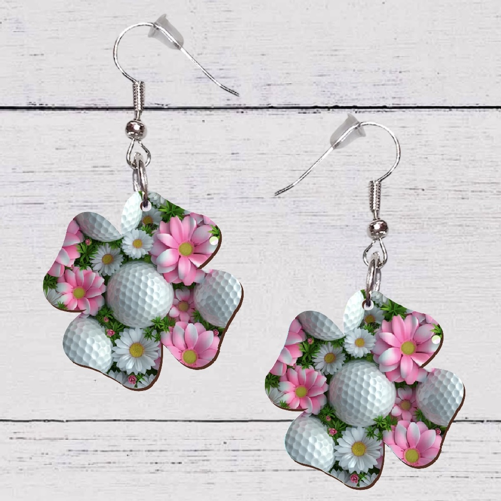 Golf Theme Earrings
