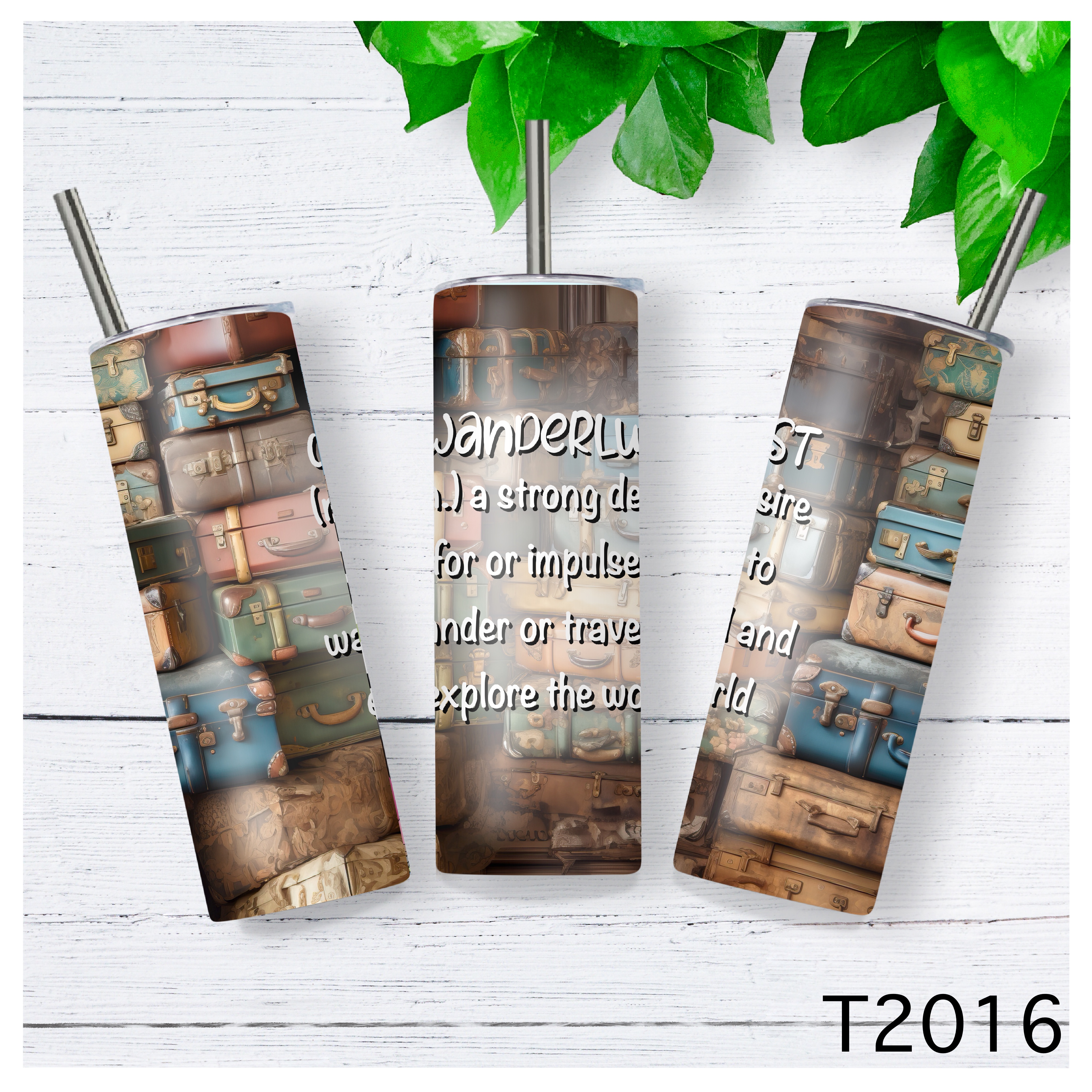 Travel Theme Tumbler