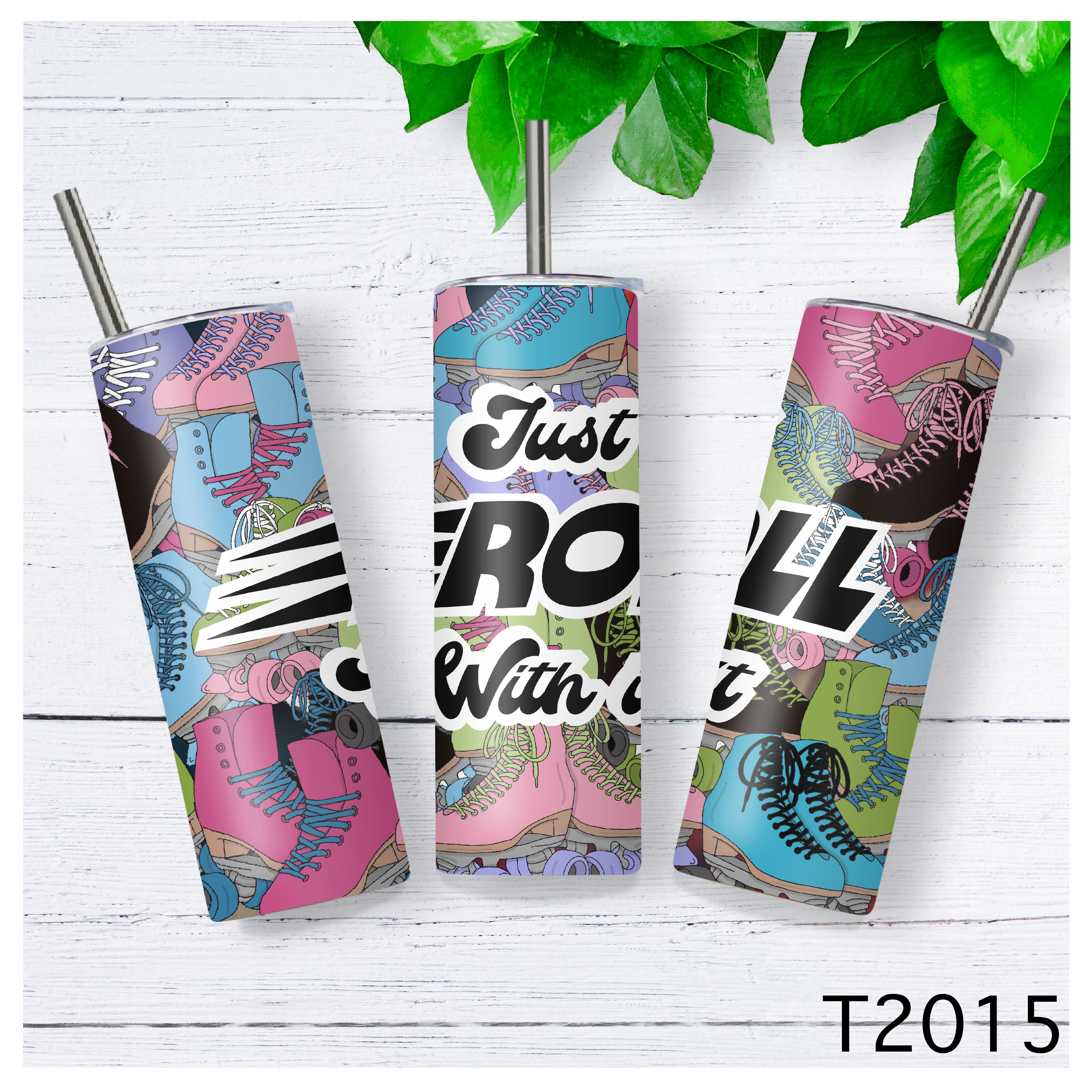 Colorful Roller Skate Tumbler