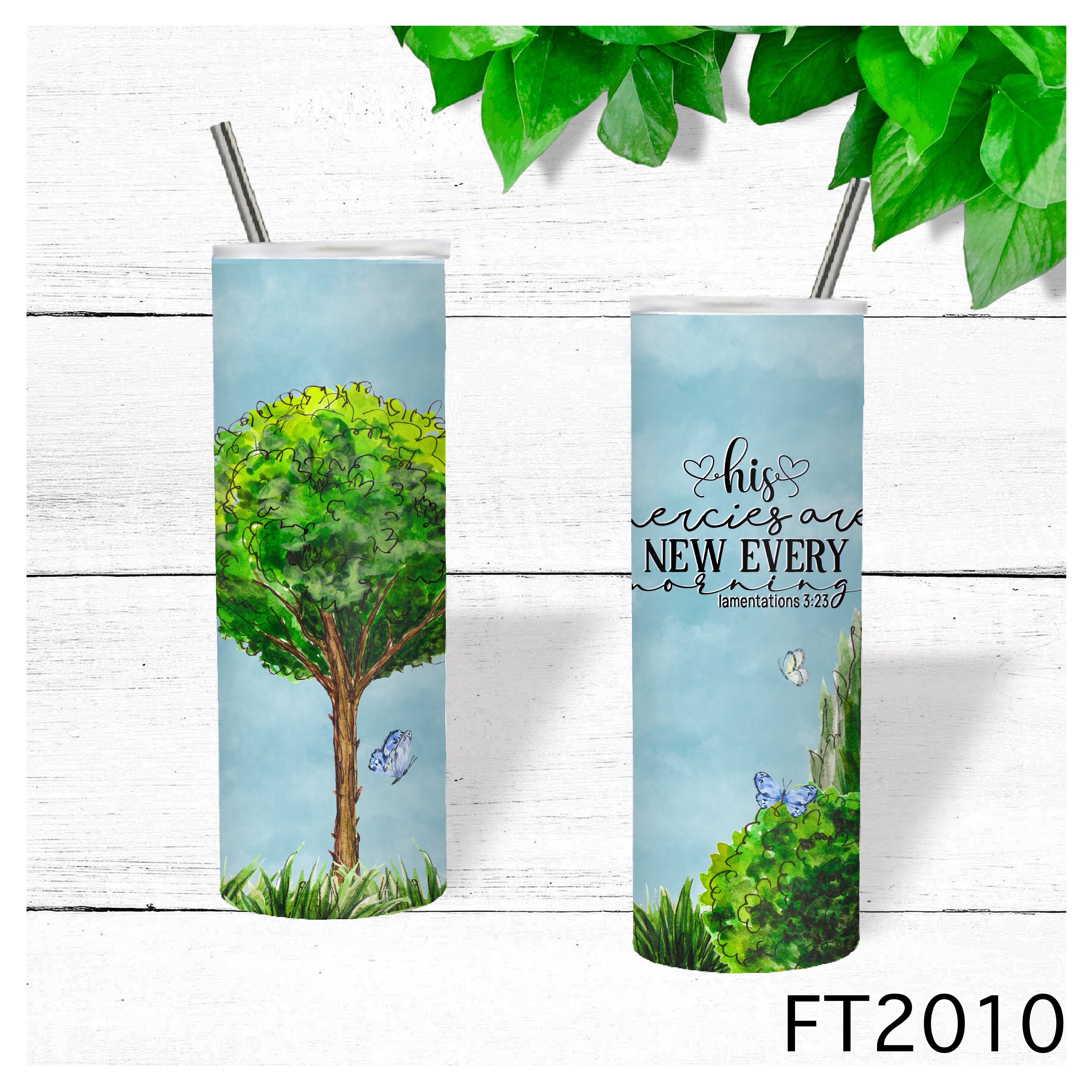 Inspirational Tumbler with Straw