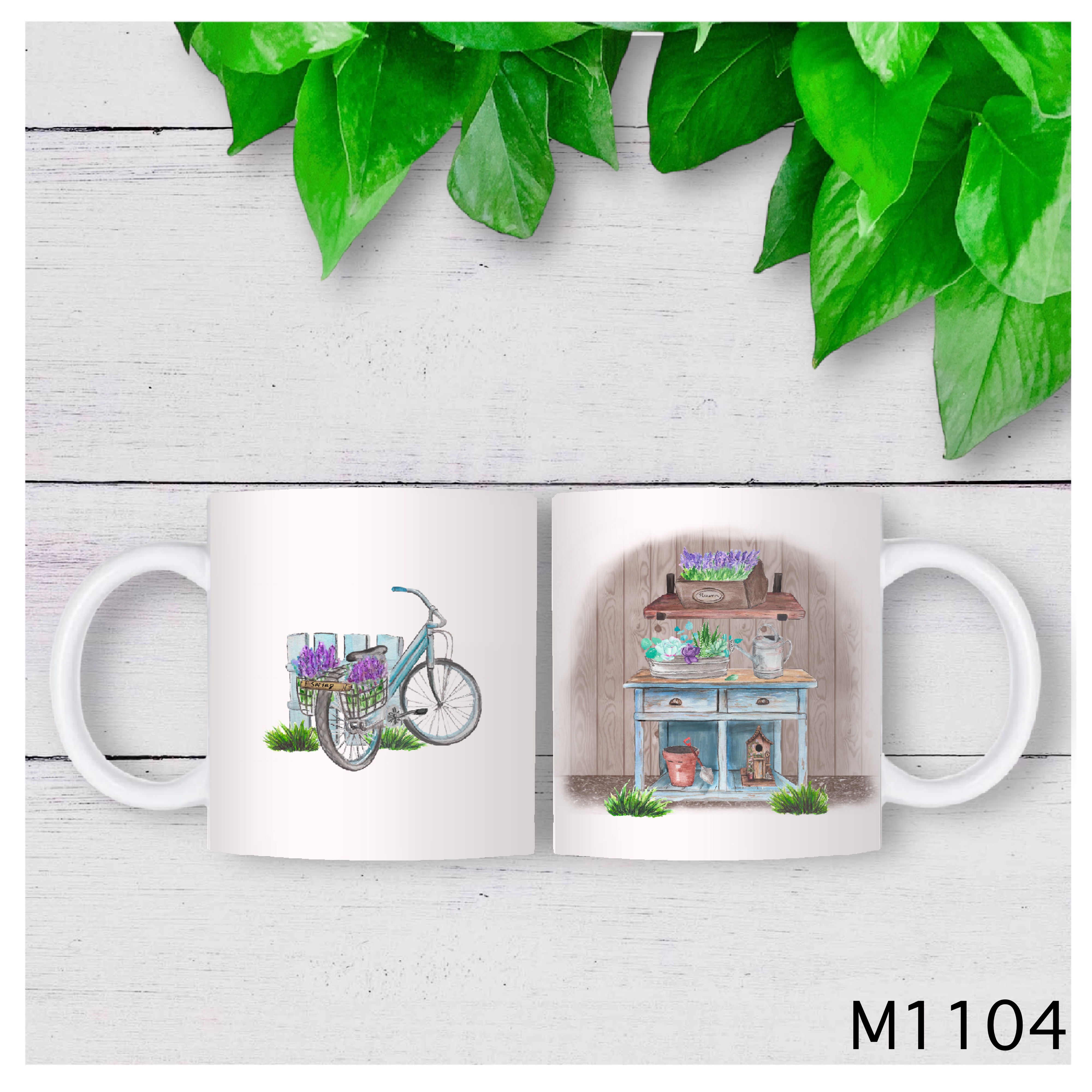 Garden-Themed Ceramic Mug