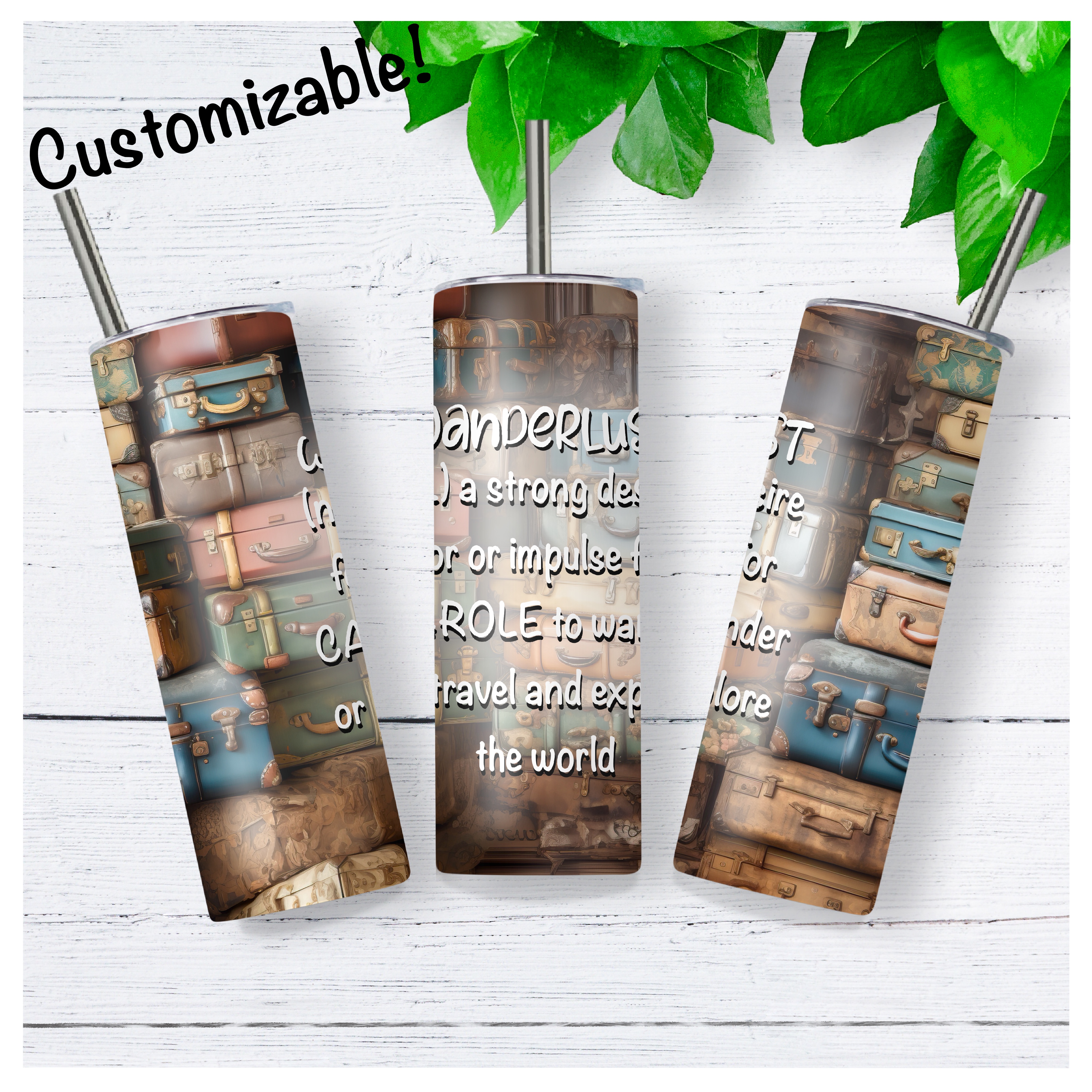 Travel Theme Tumbler