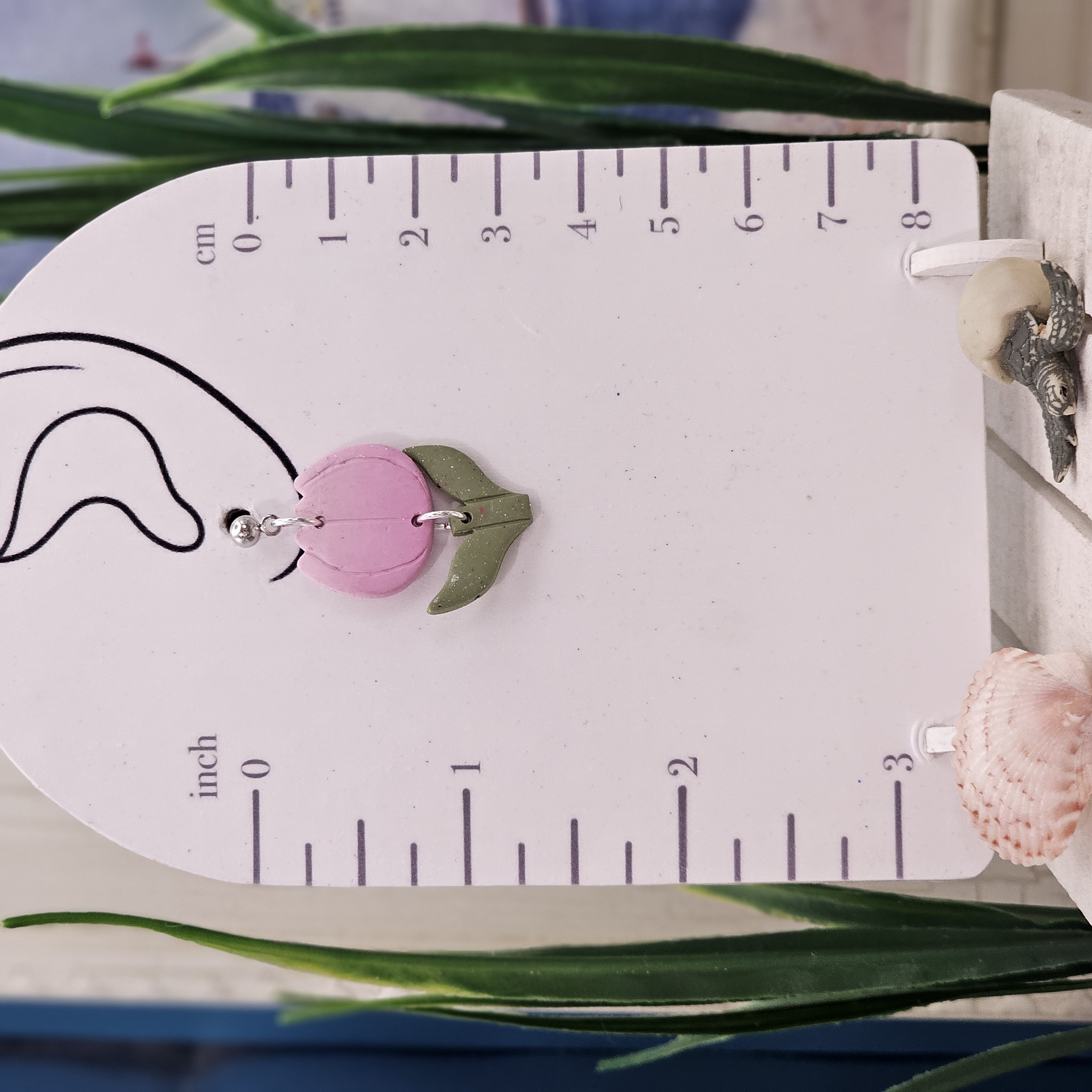 Pink Floral Earrings